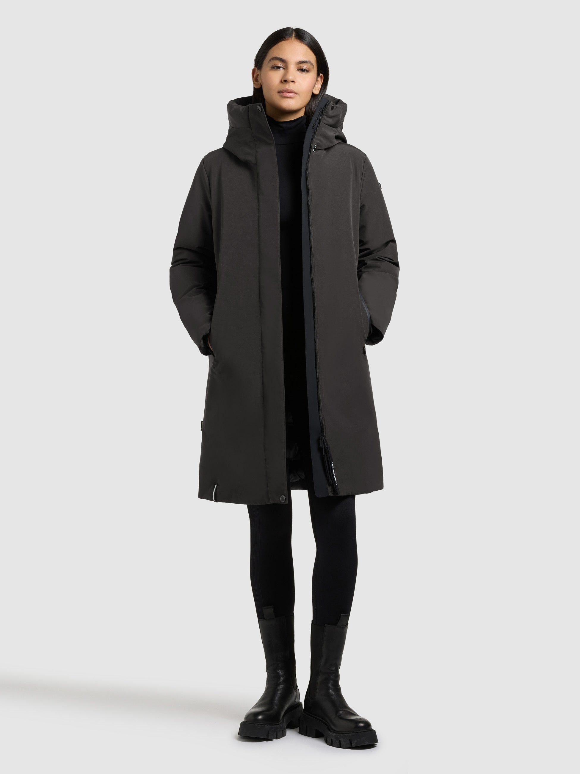 khujo-mantel-nellen2-damen-wintermantel-winter-grey-loose-fit image 2