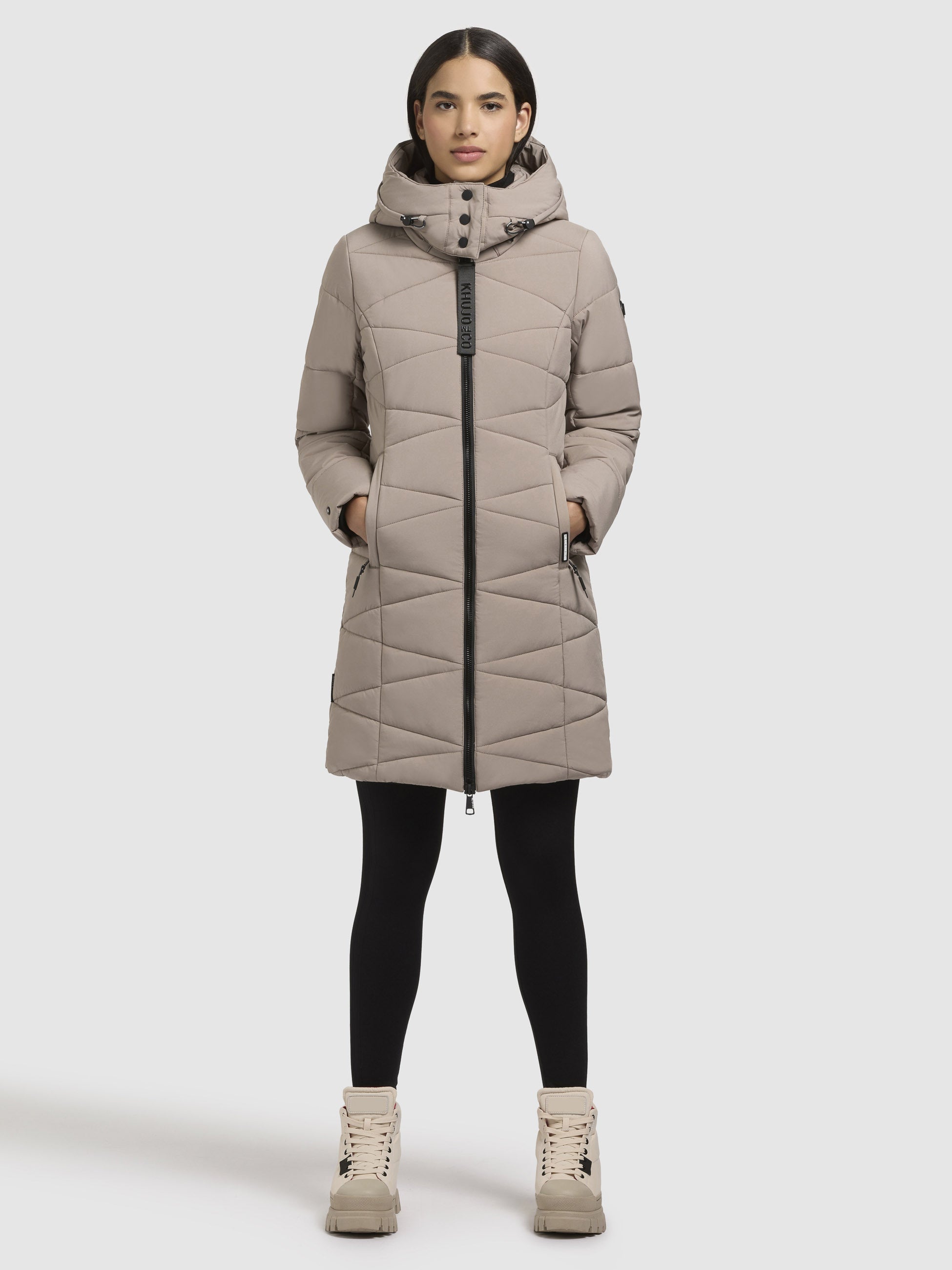 khujo-mantel-fitt3-graubeige-steppmantel-regular-fit-damen image 1