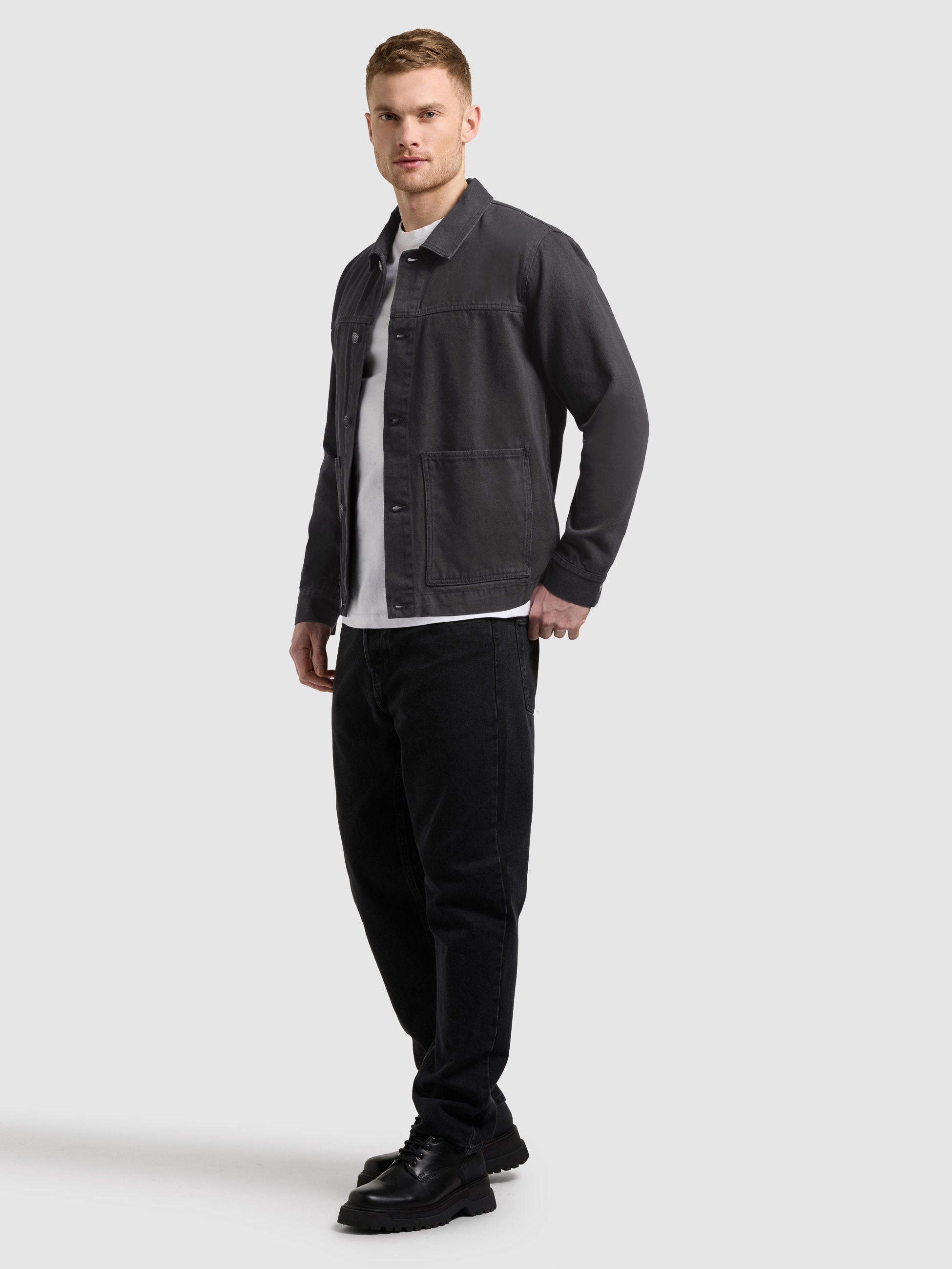khujo-barto-jeansjacke-f-r-herren-denim-fieldjacket-in-black image 2