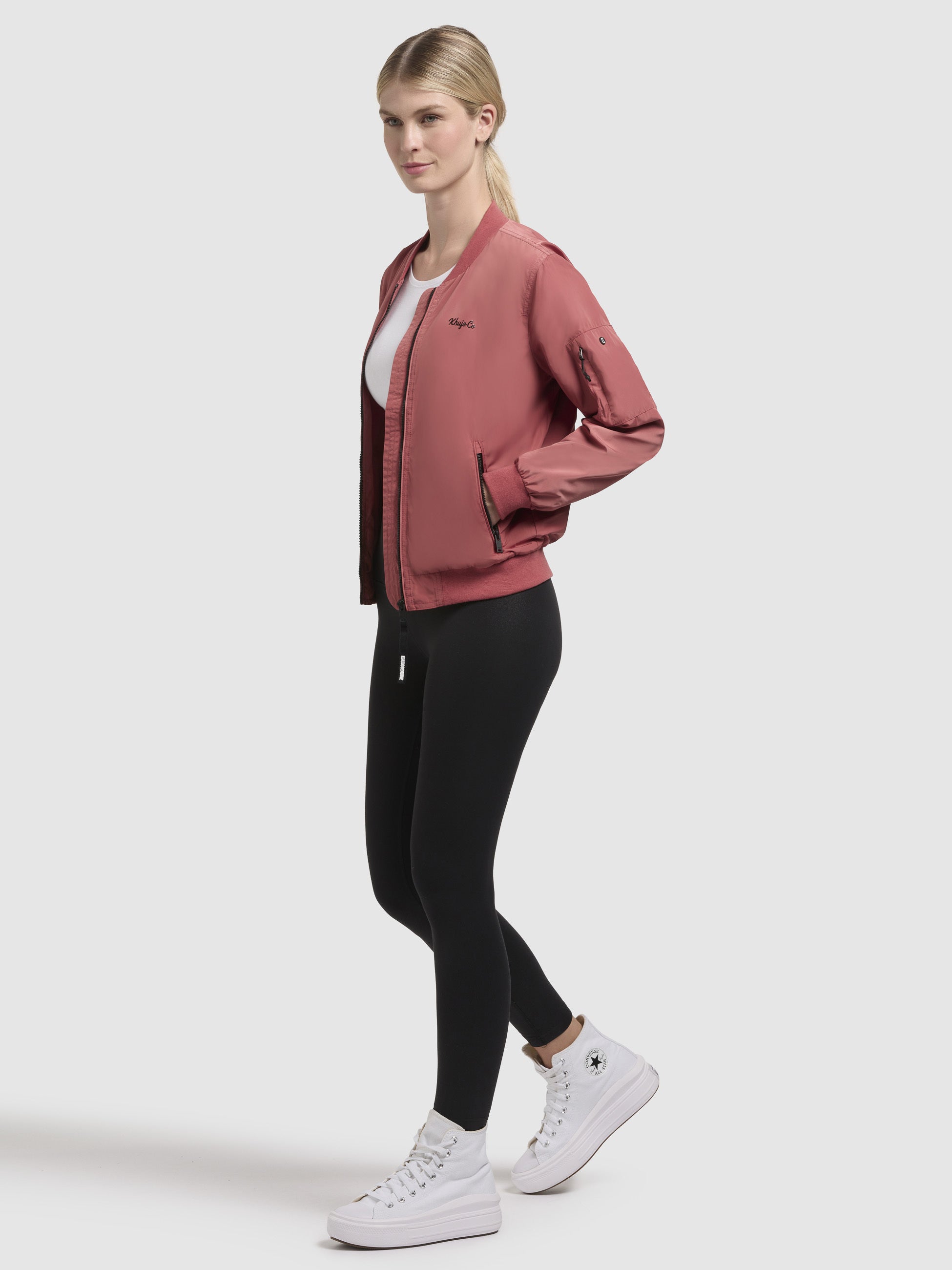khujo-jacke-cend-rostrot-h-ftlange-bomberjacke-blouson-damen image 2