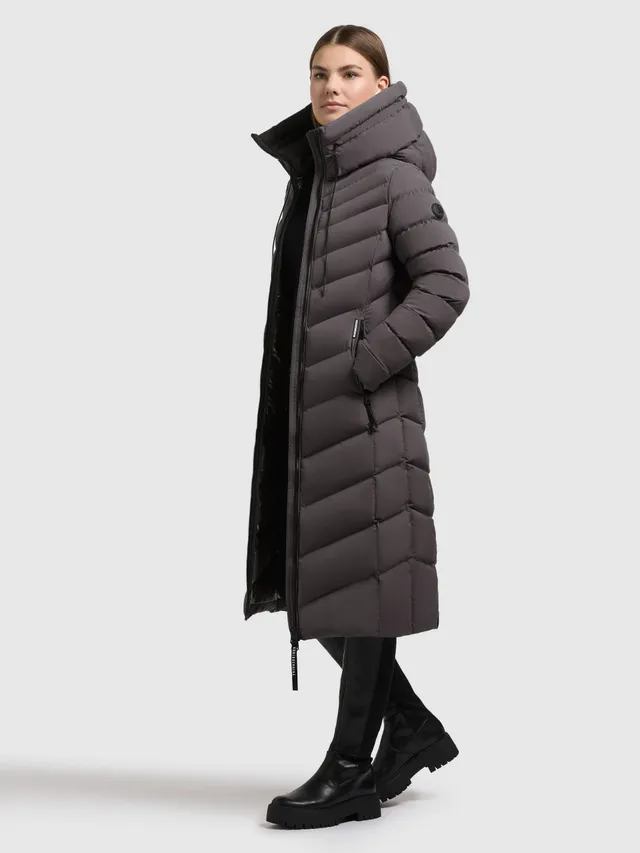 khujo-coat-stoane2-graphite-gray-damen-mantel-wadenlang image 1