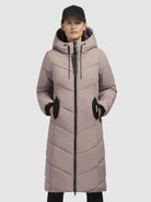 khujo-coat-aribay5-taupe-steppmantel-mit-strick image 4