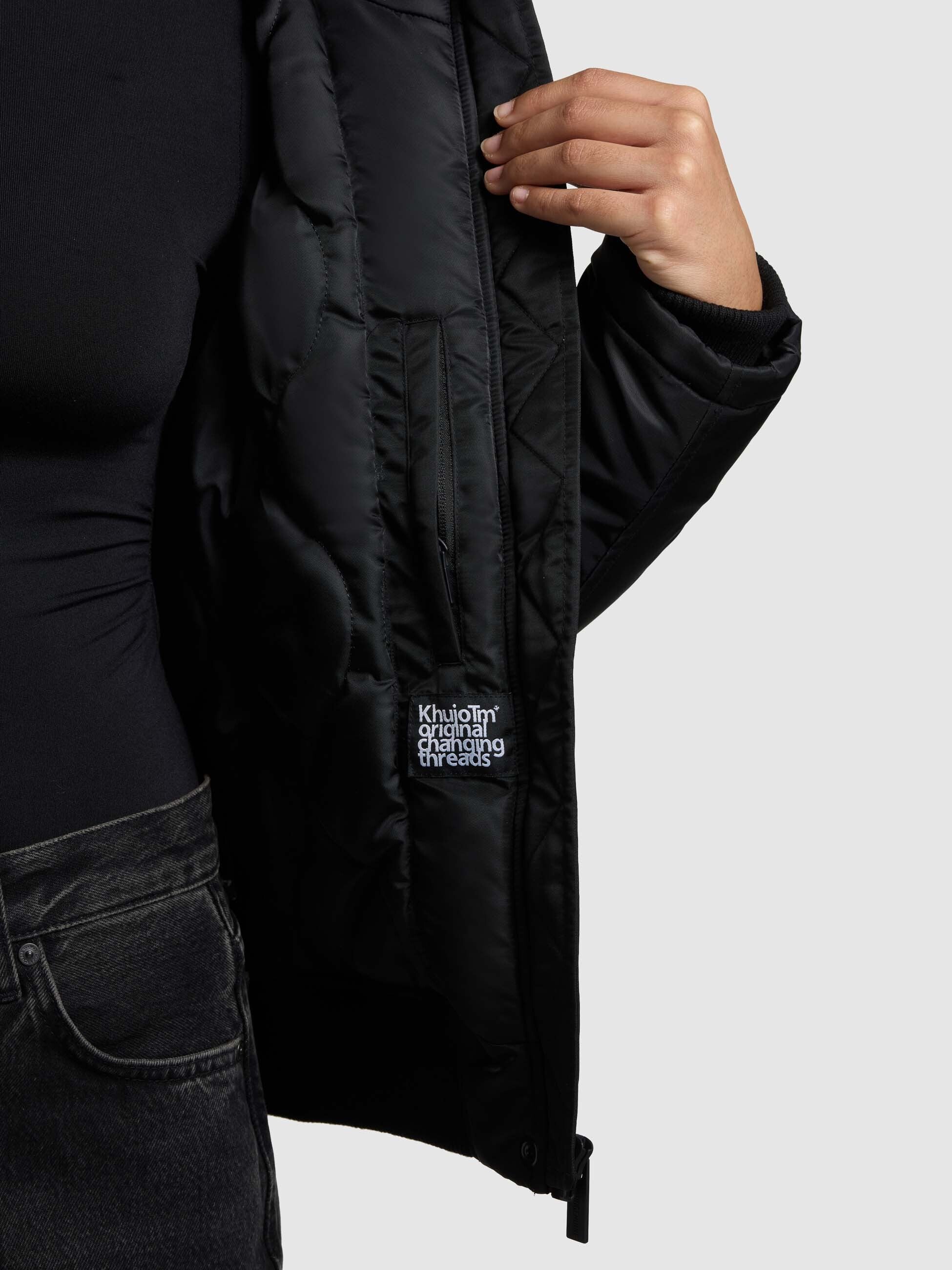 khujo-jacke-tyla-black-bomberjacke-damen-schwarz-mit-kapuze image 8