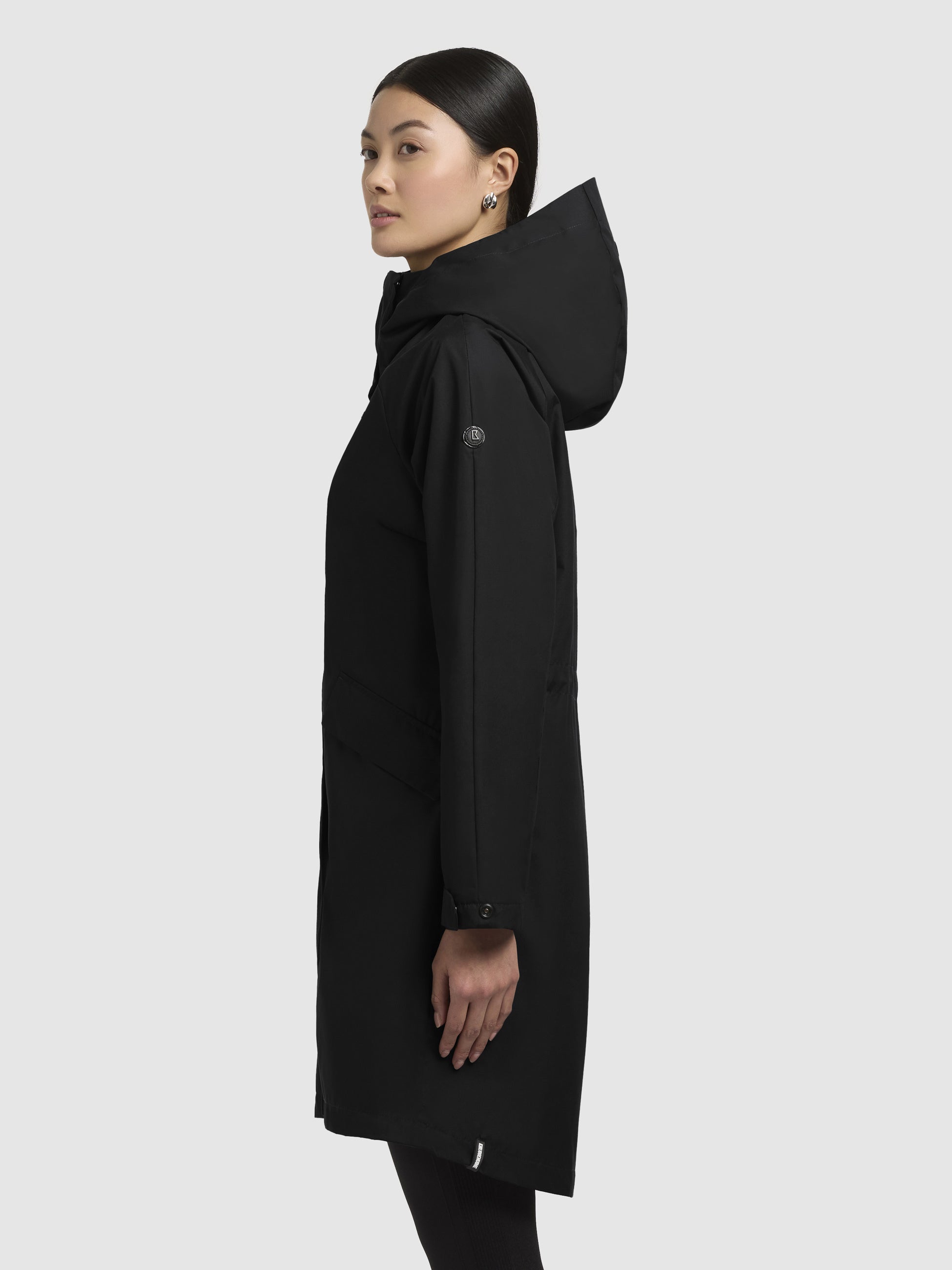 khujo-yeal-damen-mantel-schwarz-kurzmantel-slim-fit-mit-leo-futter image 5