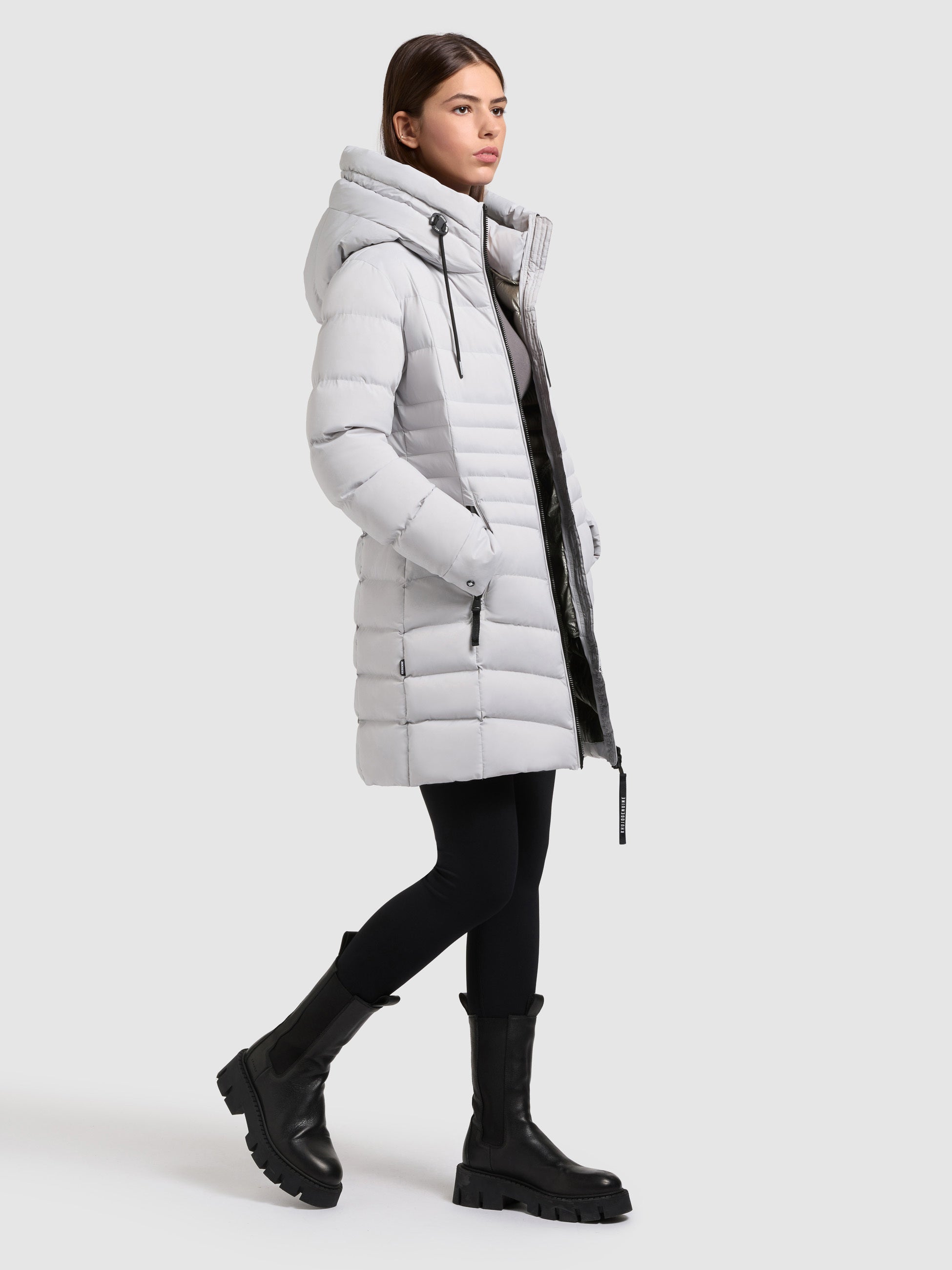 khujo-mantel-lava-platinum-grey-leicht-wattierter-kurzmantel-damen-slim-fit image 6