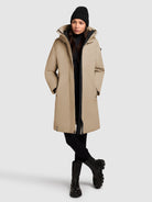 khujo-coat-nellen-beige-damen-wintermantel-knielang-wattiert image 2
