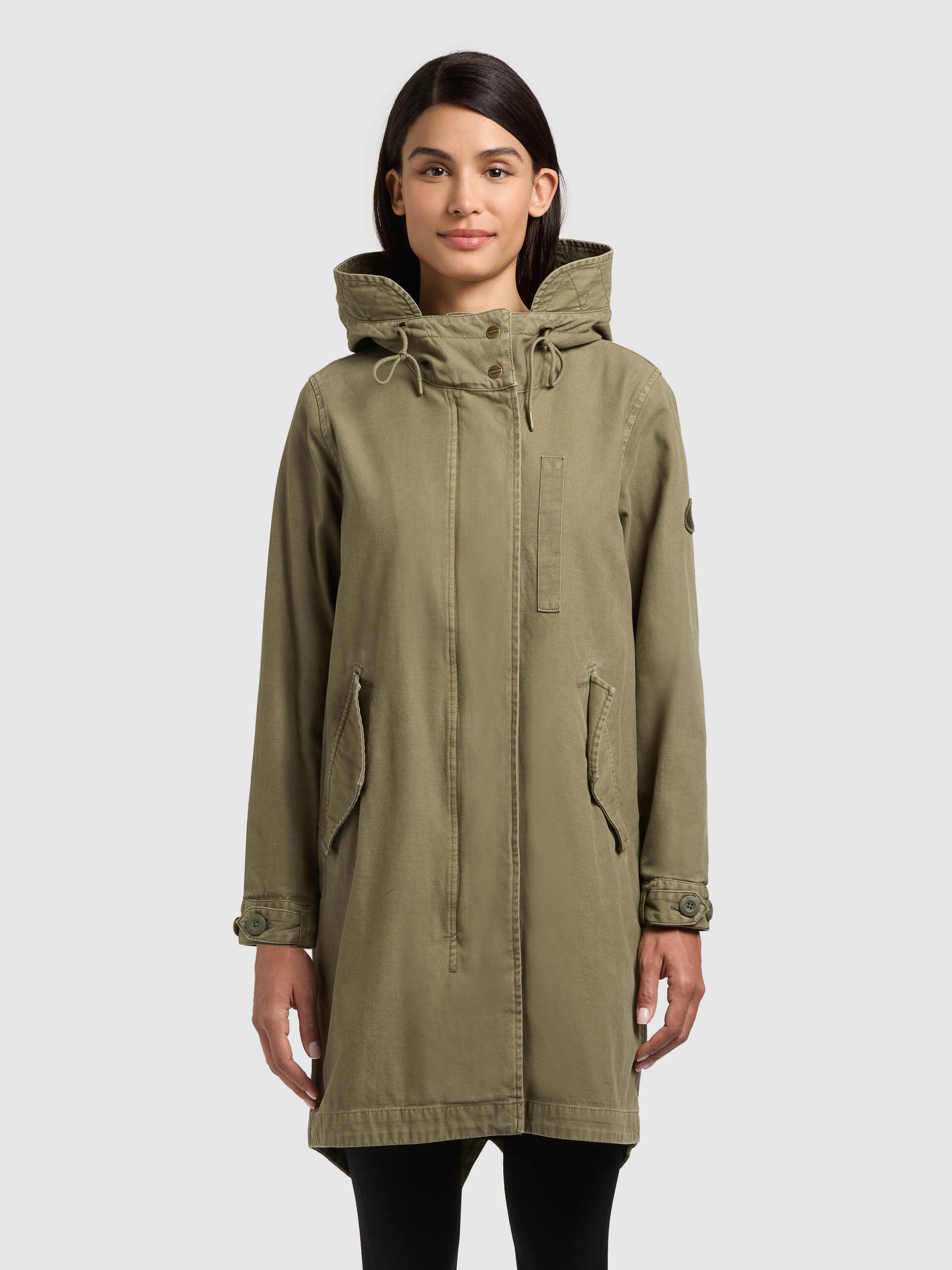 khujo-mantel-freya-olive-parka-im-regular-fit-mit-vintage-look image 4