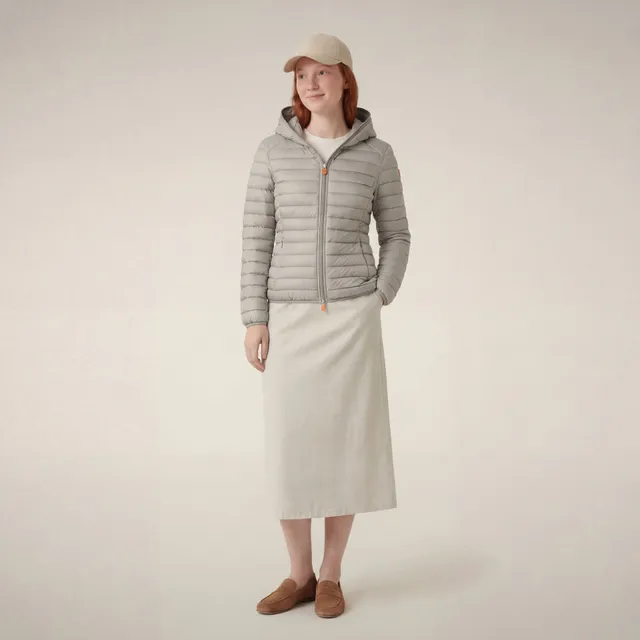 save-the-duck-daisy-damen-pufferjacke-mit-kapuze-hellbeige image 1