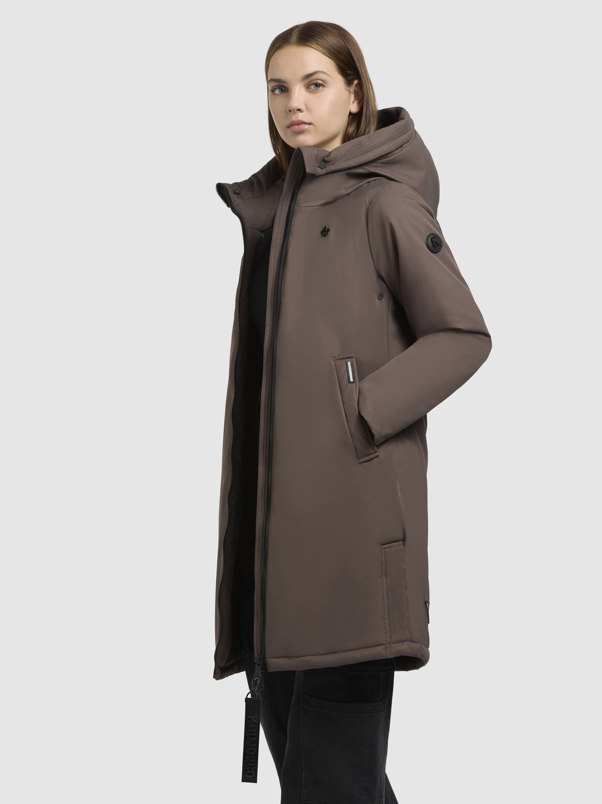 khujo-mantel-yaak3-taupe-dunkel-damen-parka-kurzmantel-wattiert-mit-gro-er-kapuz image 5