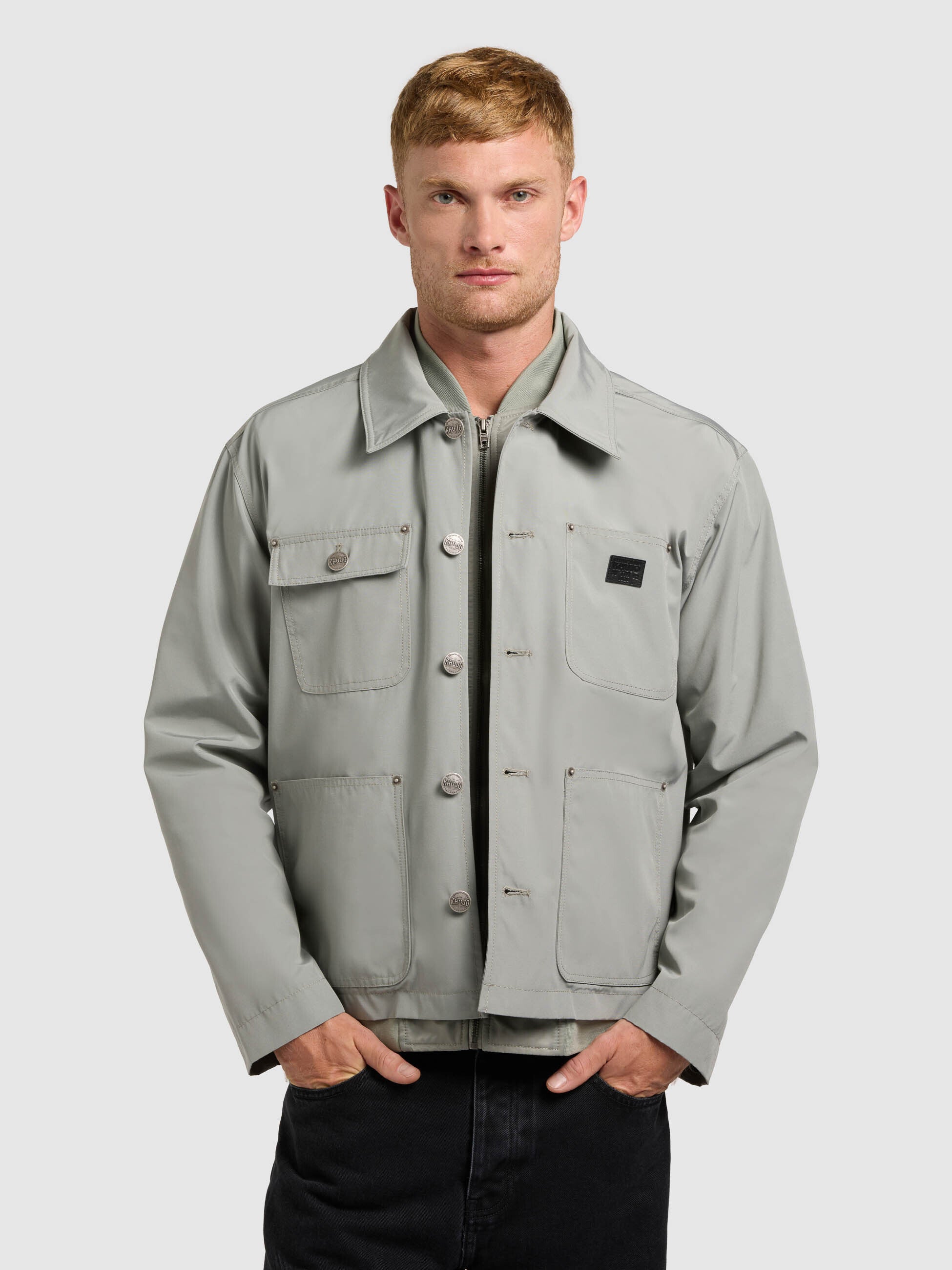 khujo-jacke-raise-cloud-green-herren-fieldjacke-regular-fit-mit-cargo-taschen image 1