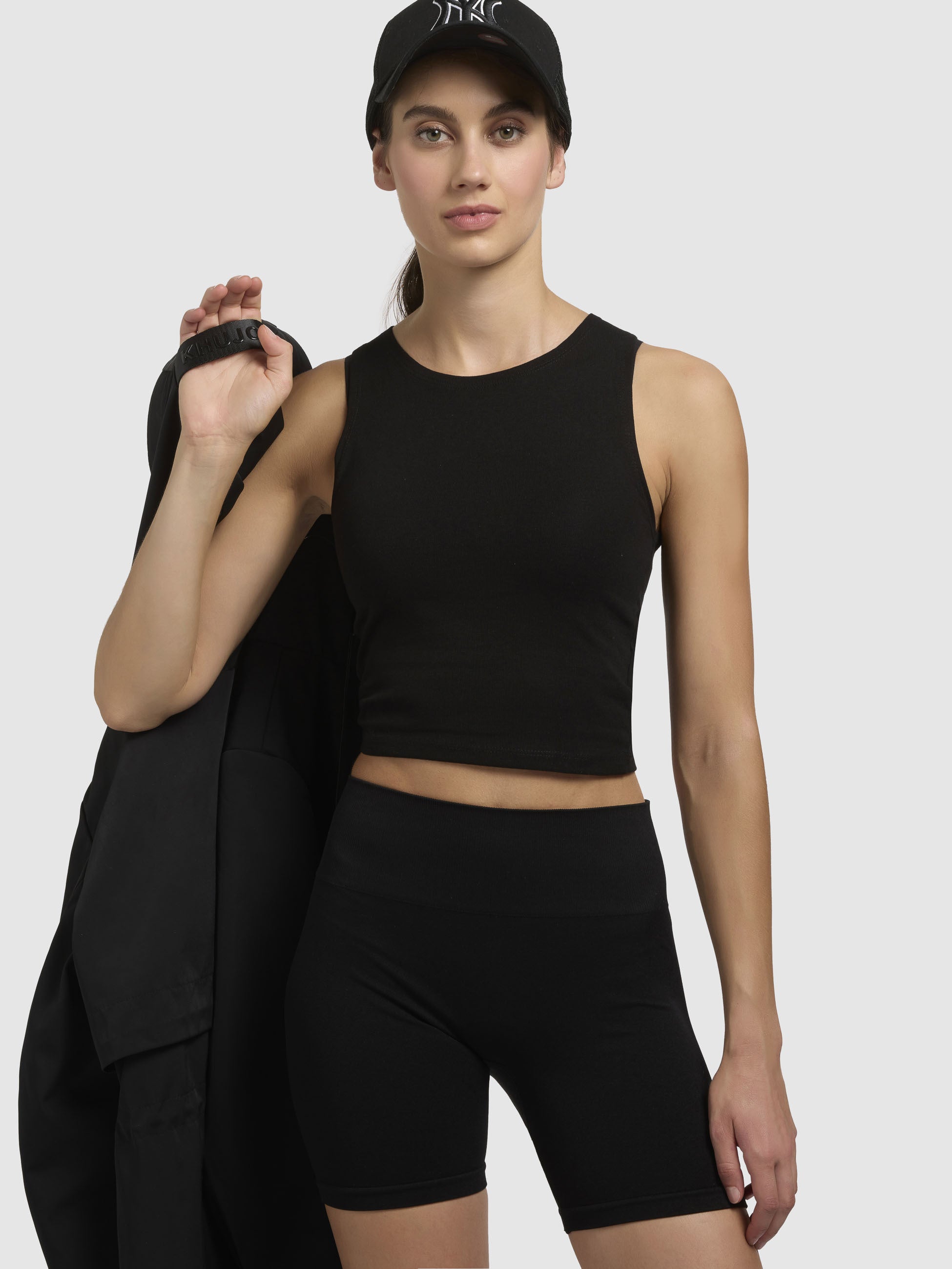 khujo-manao-damen-sommerparka-schwarz-regular-fit-kurzmantel image 8