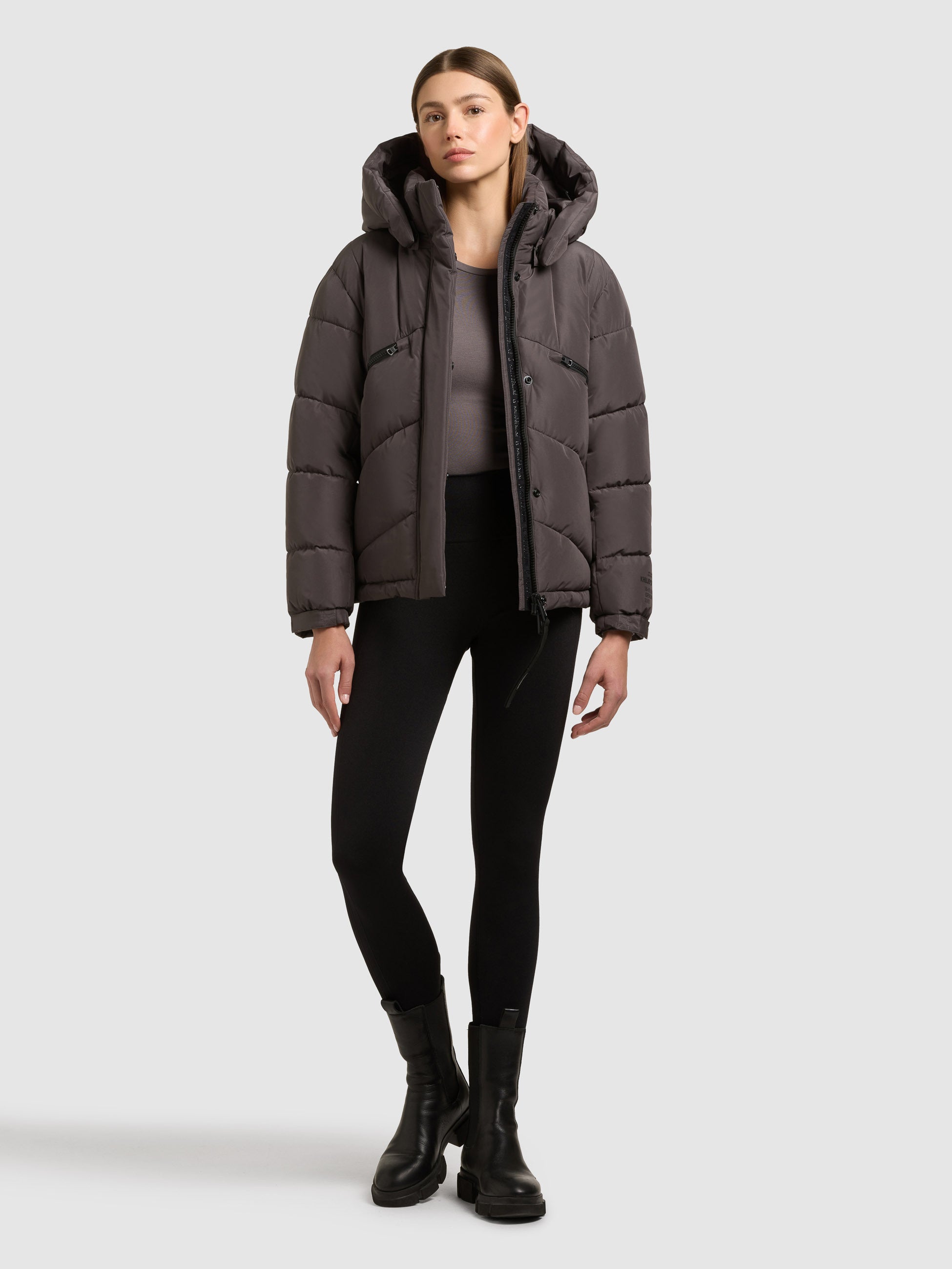 khujo-jacket-evande-graphite-gray-damen-winterjacke-mit-abnehmbarer-kapuze image 1
