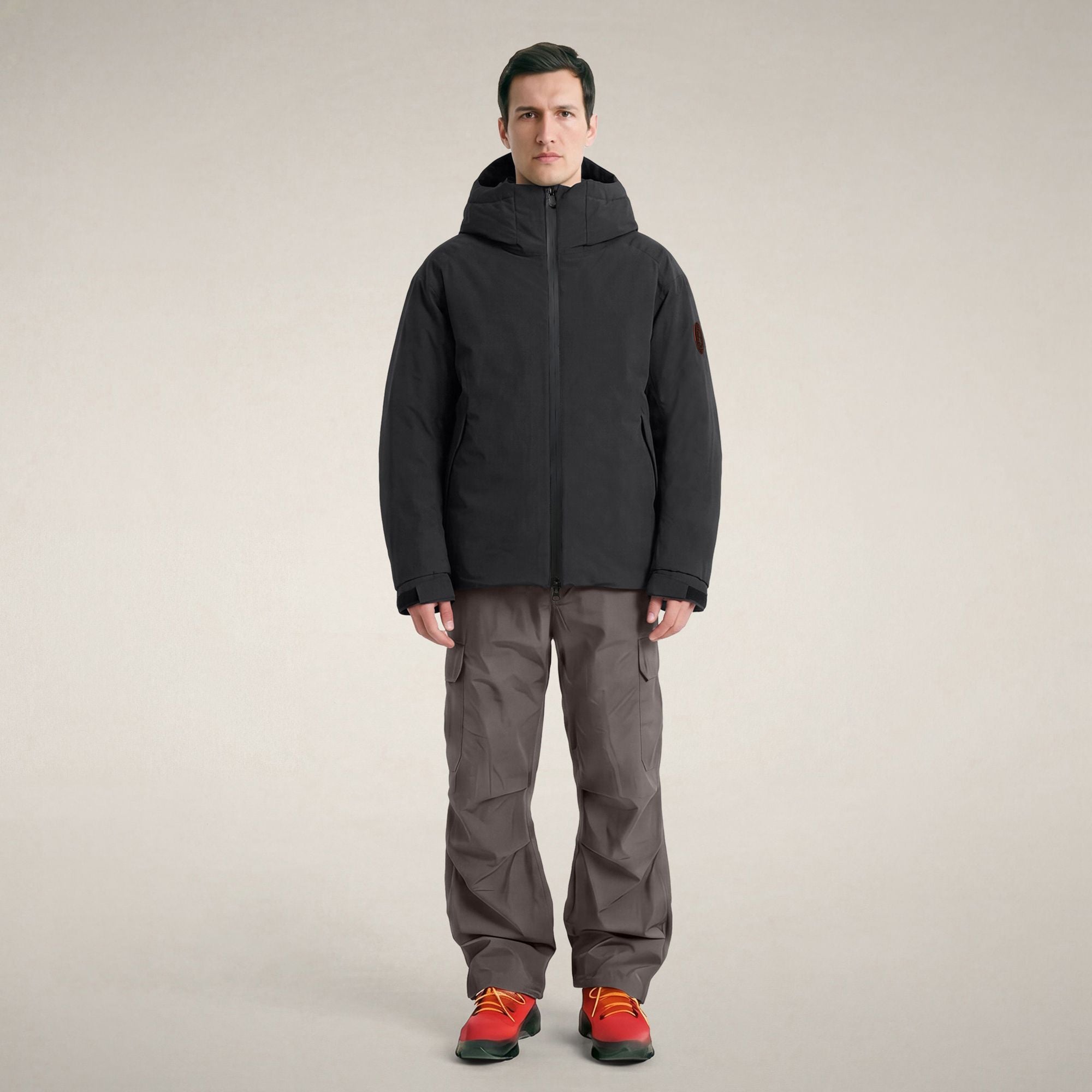 save-the-duck-xavier-herren-winterjacke-schwarz-mit-kapuze image 1
