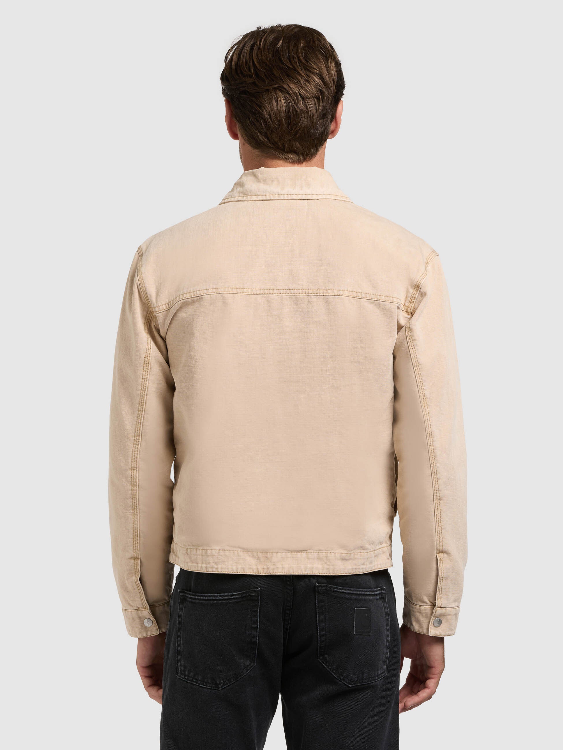 khujo-brave-jacke-sugar-cane-beige-blouson-harrington-damen-herren-canvas image 3