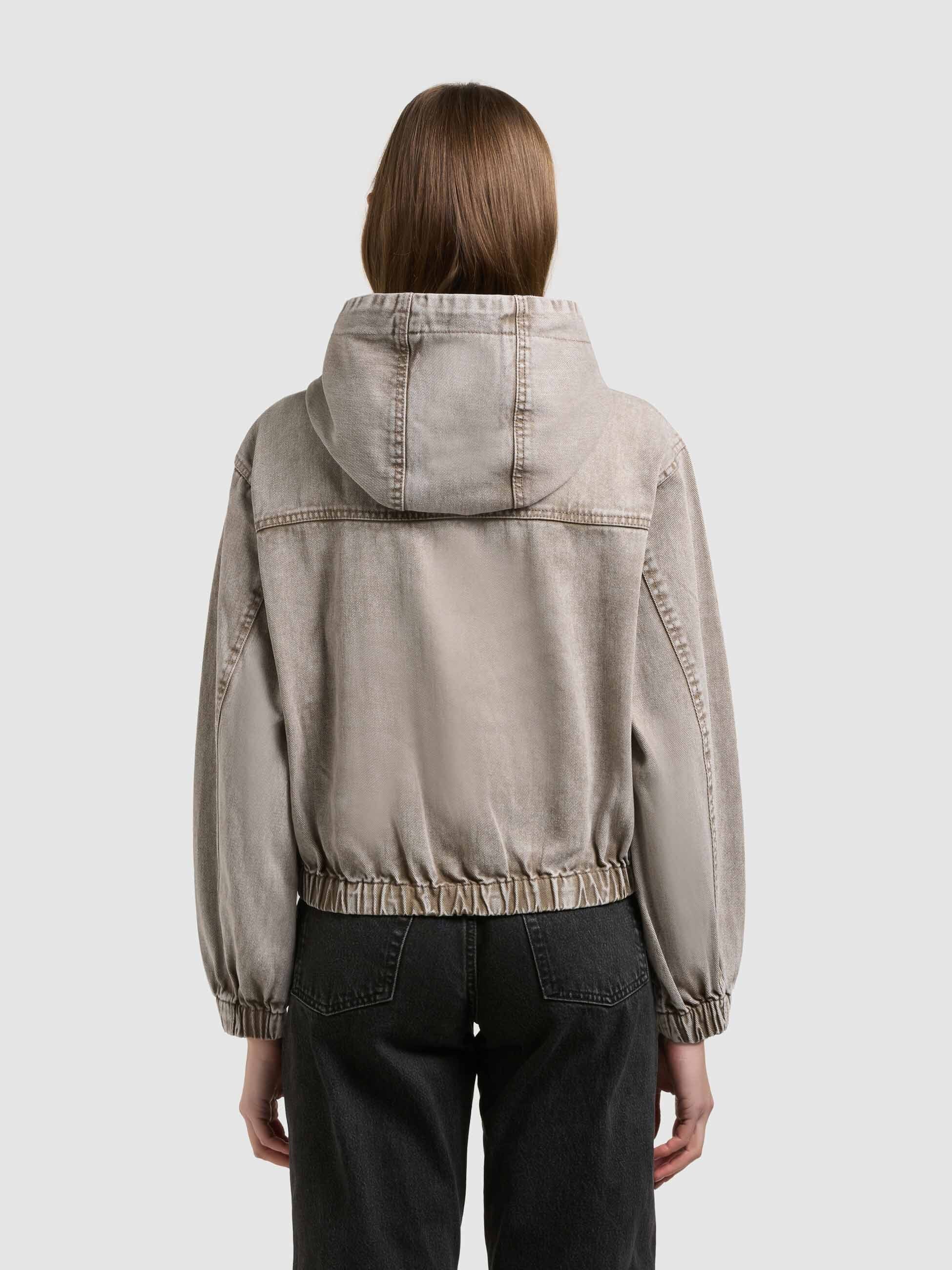 khujo-blouson-gretel-latte-brown-damen-jeansjacke-denim-mit-kapuze-oversize image 3