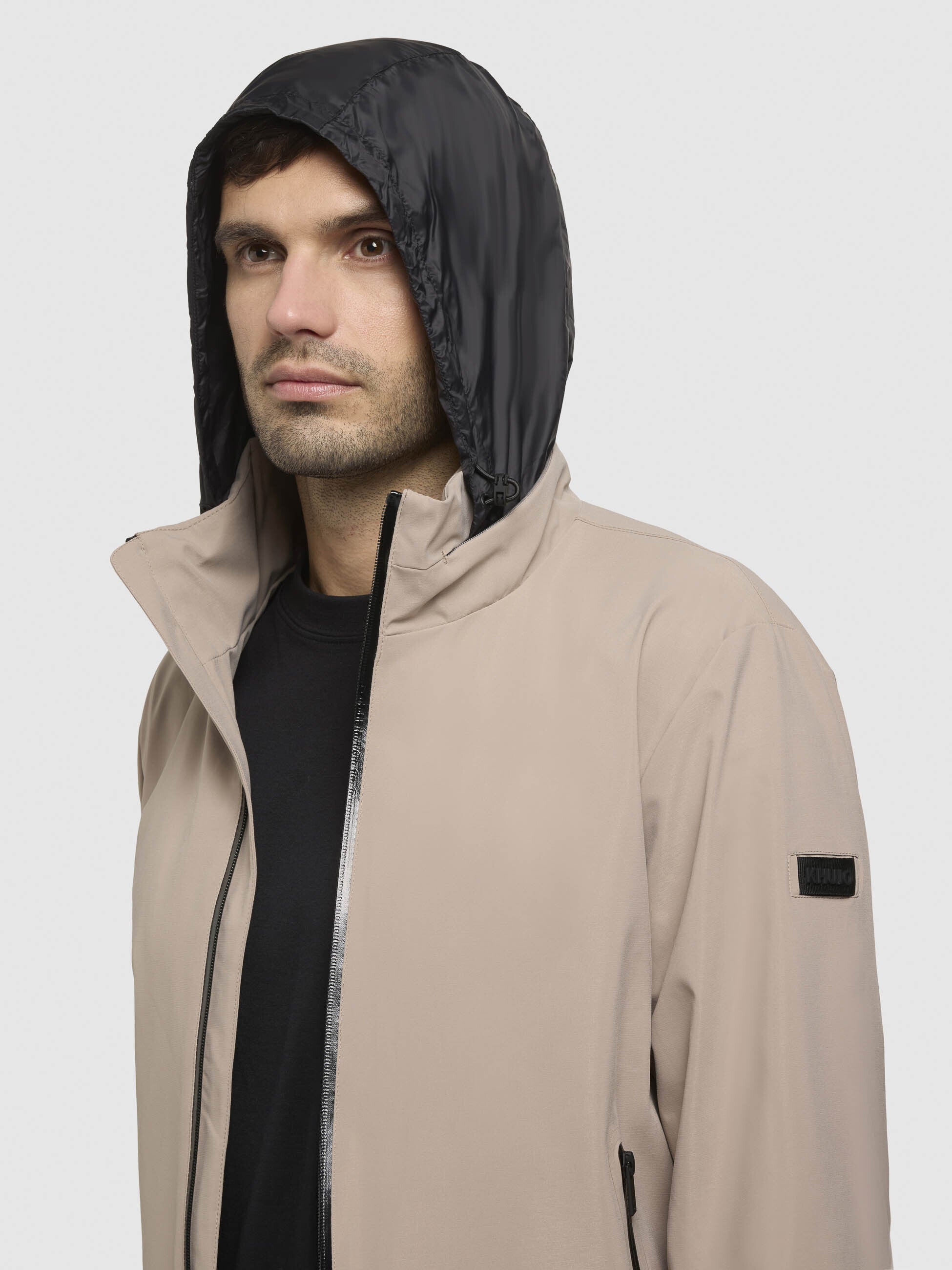 khujo-jacke-kayo-beige-bomberjacke-h-ftlang-mit-verstaubarer-kapuze image 7