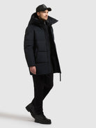 khujo-coat-zeno-port-blue-damen-steppmantel-loose-fit image 2
