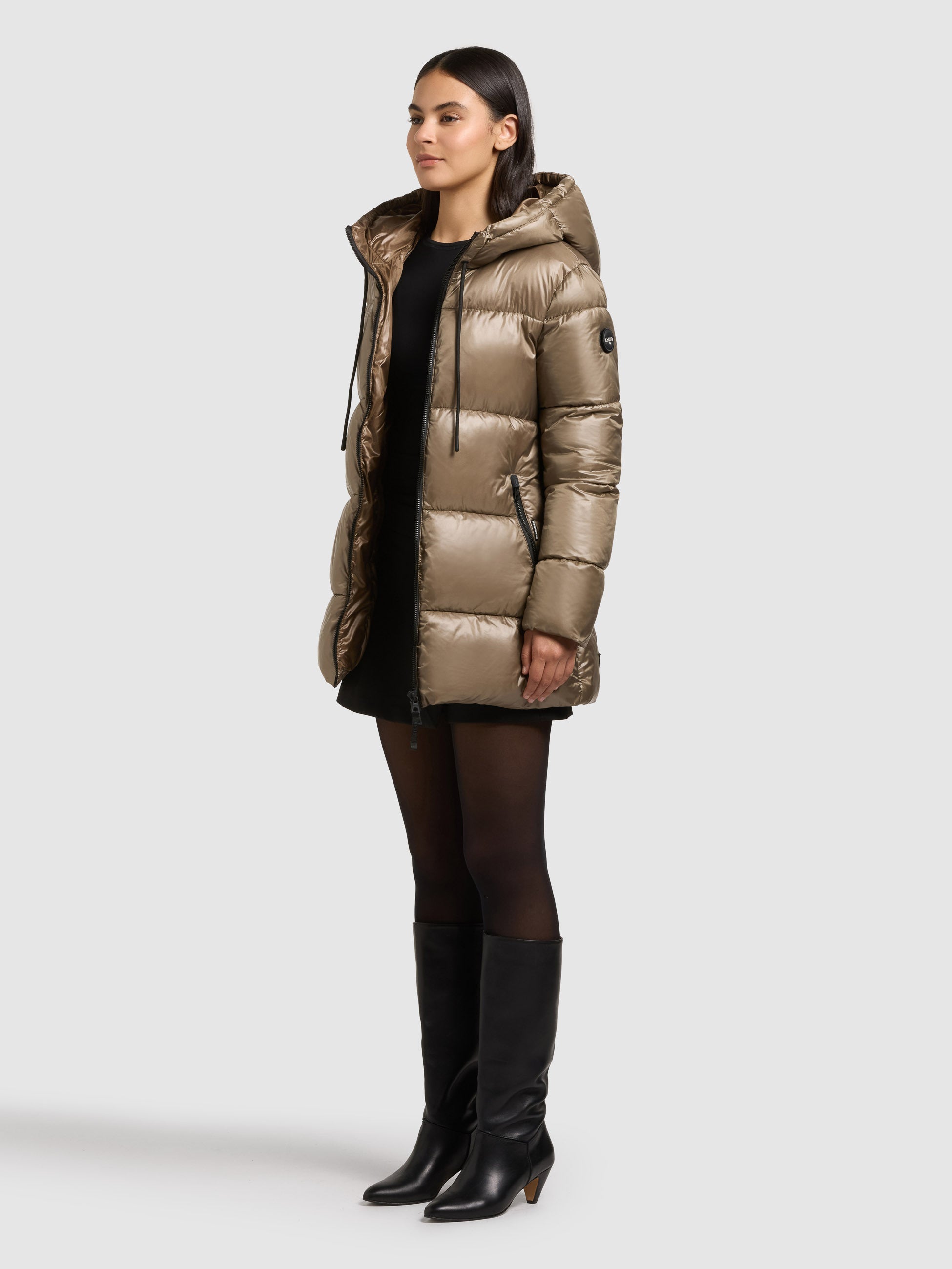 khujo-jacke-dasha-2in1-steppjacke-in-cane-brown-mit-herausnehmbarem-einsatz image 2