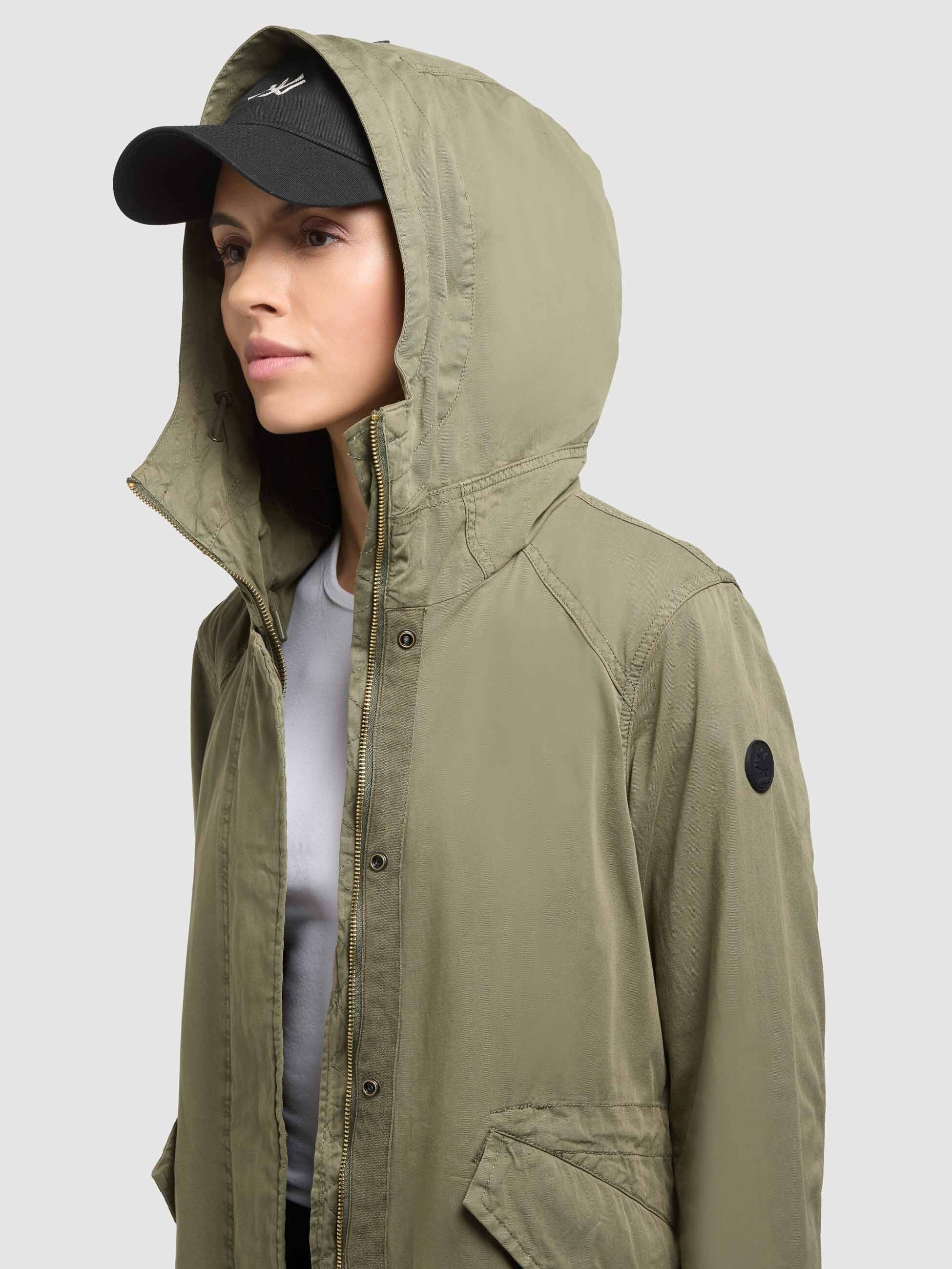 khujo-parka-nika-olive-damenmantel-baumwoll-twill-regular-fit image 7
