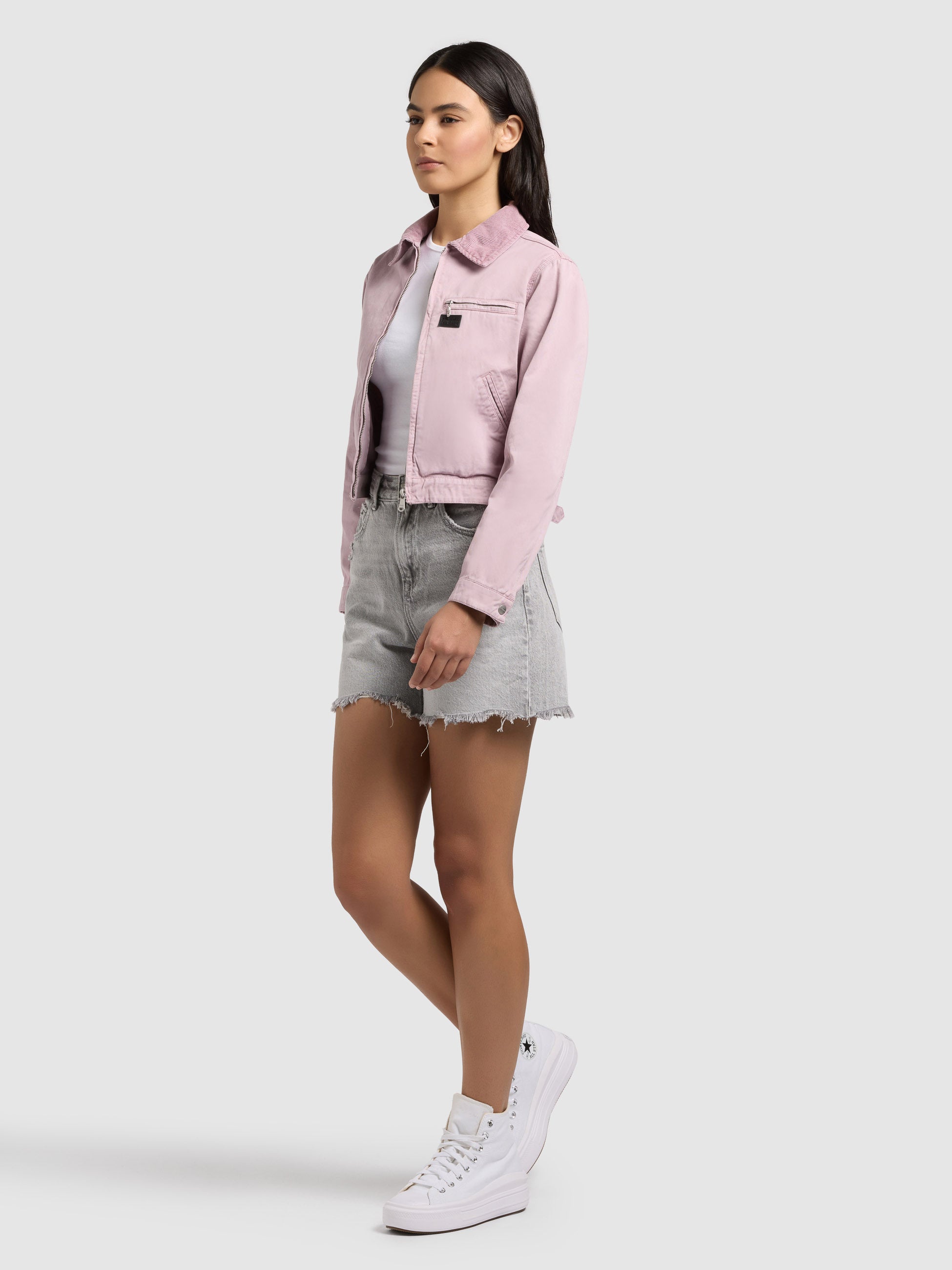 khujo-jacke-georgia-violet-cropped-sommerjacke-damen image 2