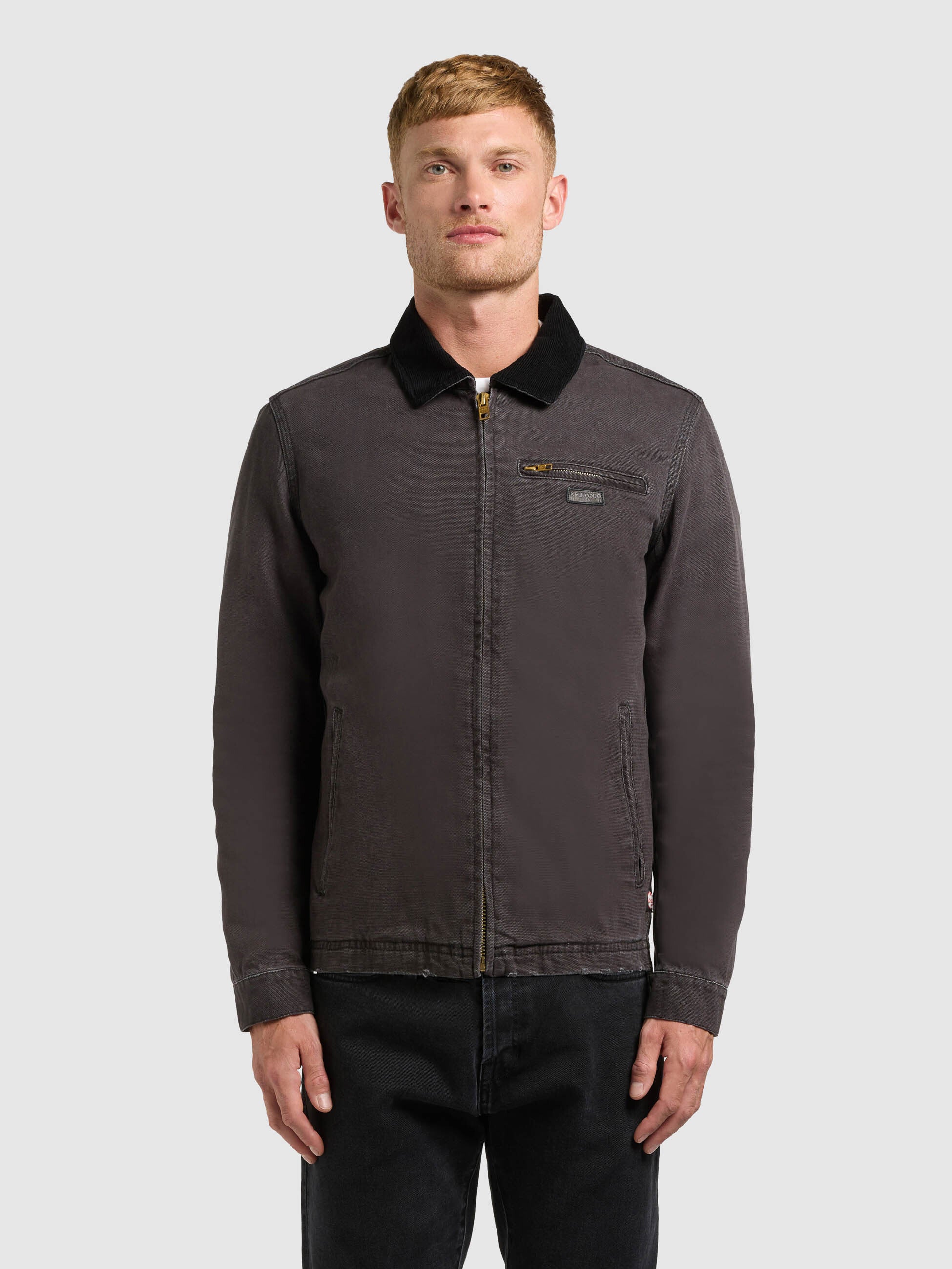 khujo-jacke-deddy-black-workwear-blouson-baumwoll-canvas-damen image 4