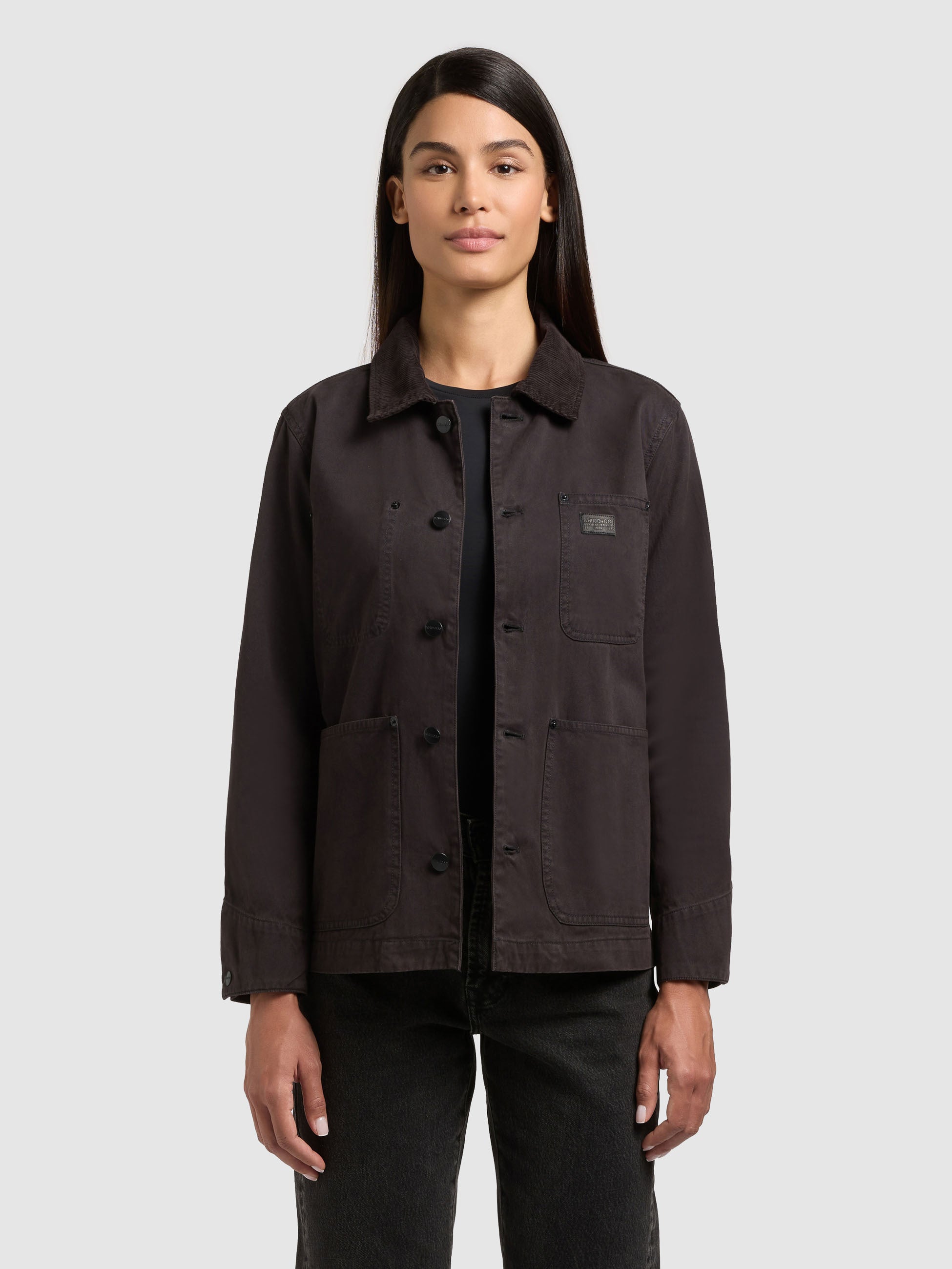 khujo-jacke-suzy-black-damen-fieldjacket-aus-baumwoll-twill image 1