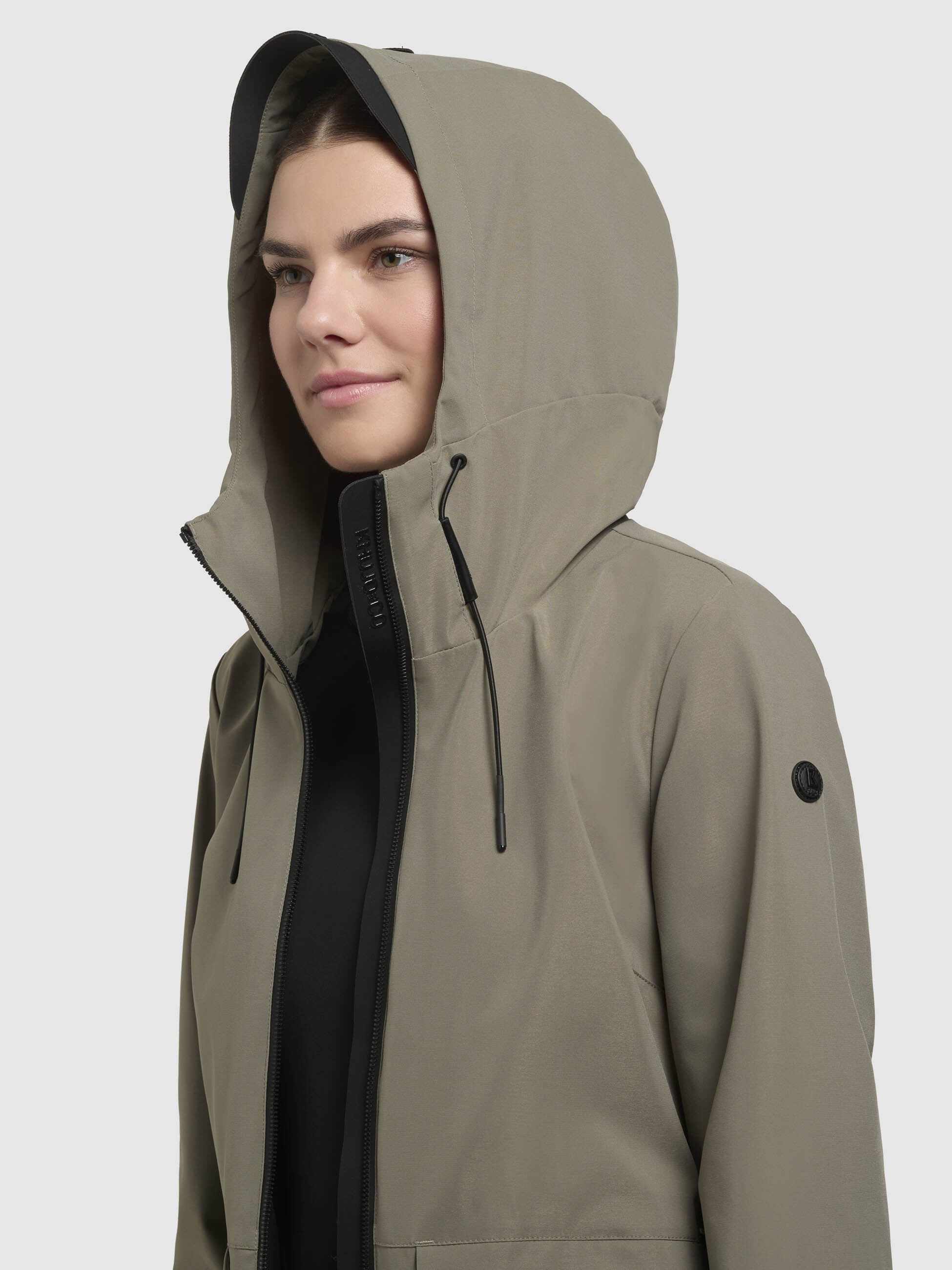 khujo-jacke-yoni-graugr-n-damen-regenjacke-wasserabweisend-mit-kapuze image 7