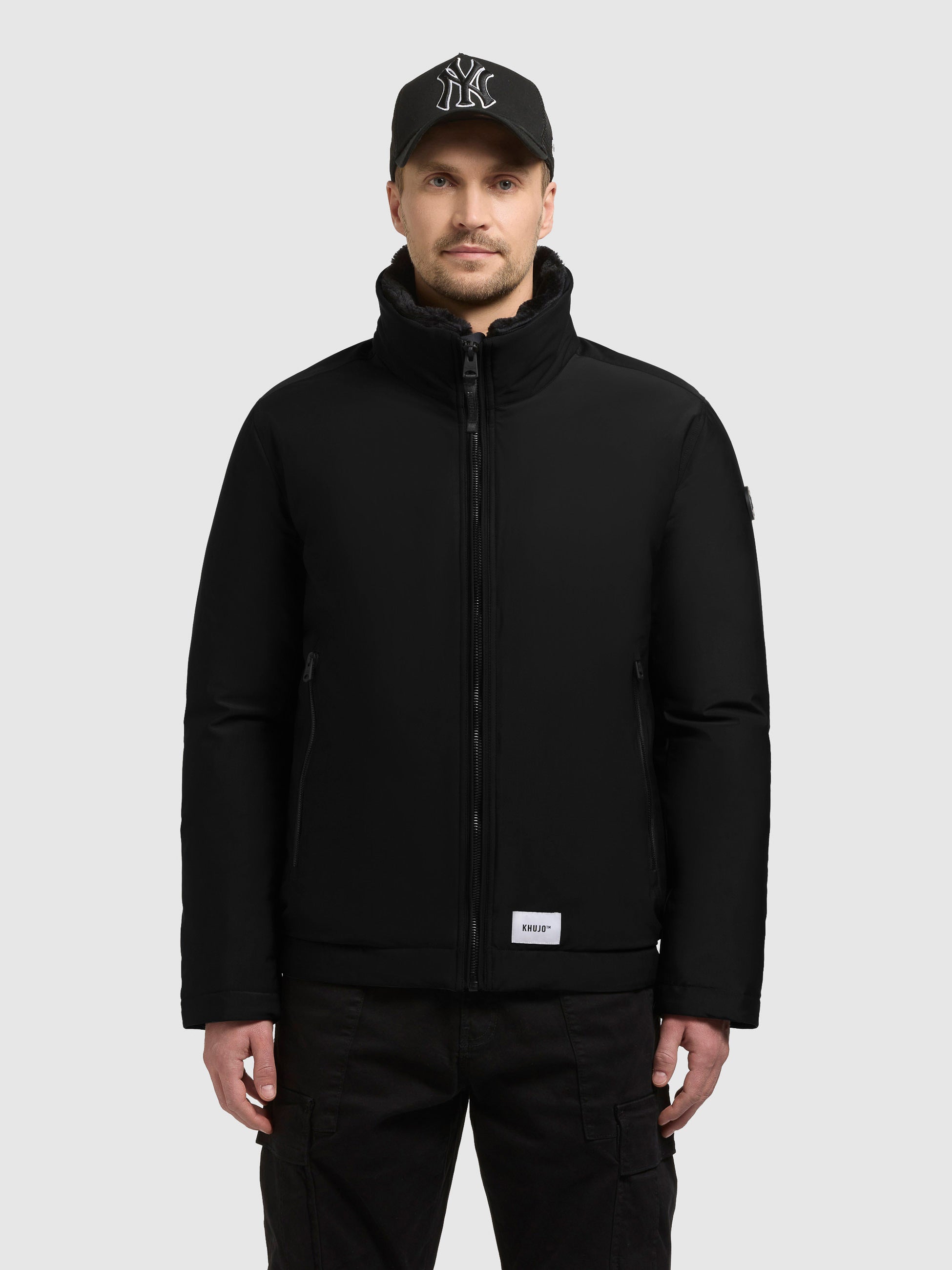 khujo-jacke-huey-black-h-ftlange-damen-blousonjacke-mit-teddyfleece image 4