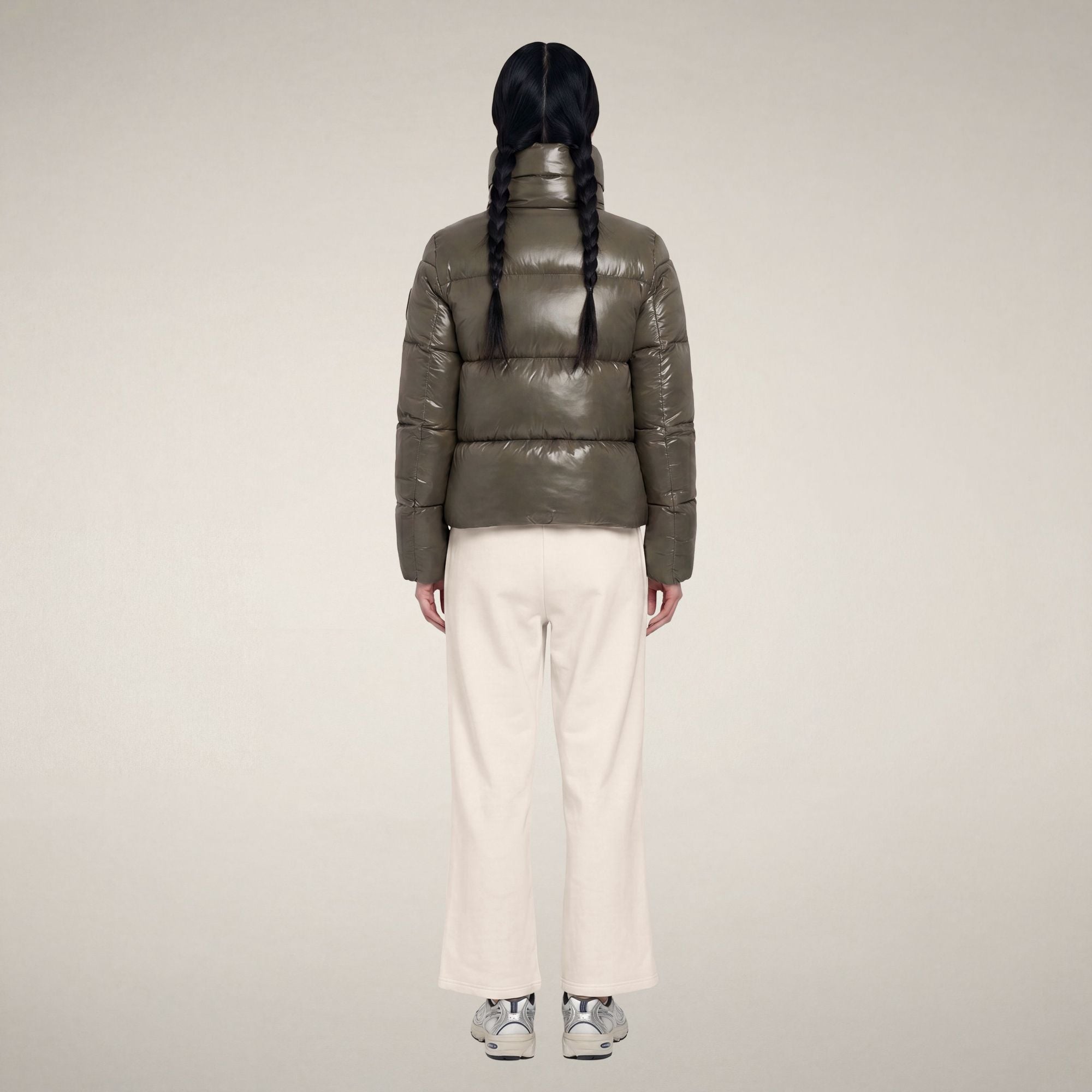 save-the-duck-isla-damen-piumino-mit-hohem-kragen-gunmetal-grau image 2