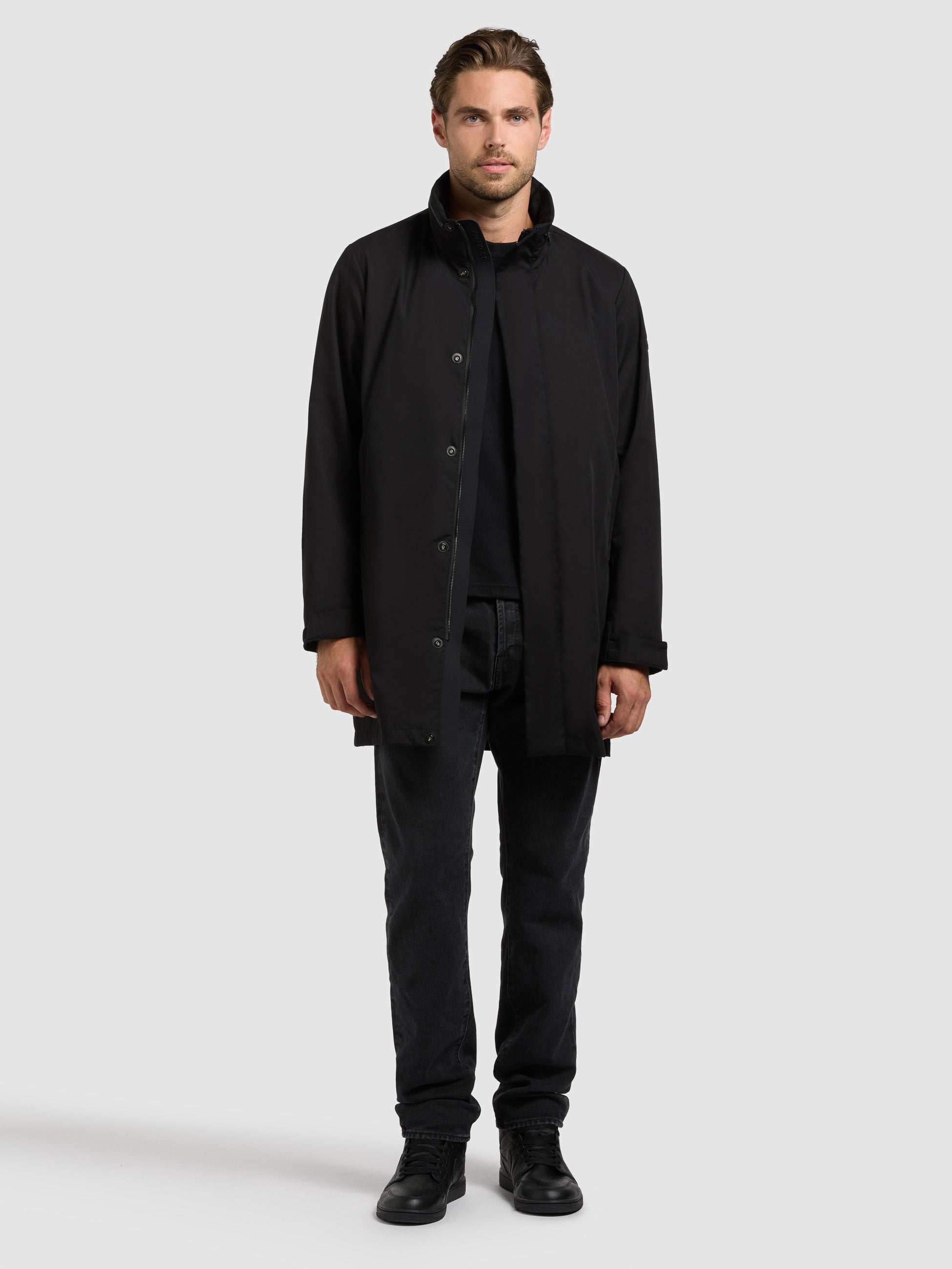 khujo-ystak-mantel-black-damen-leichter-kurzmantel-regular-fit image 5