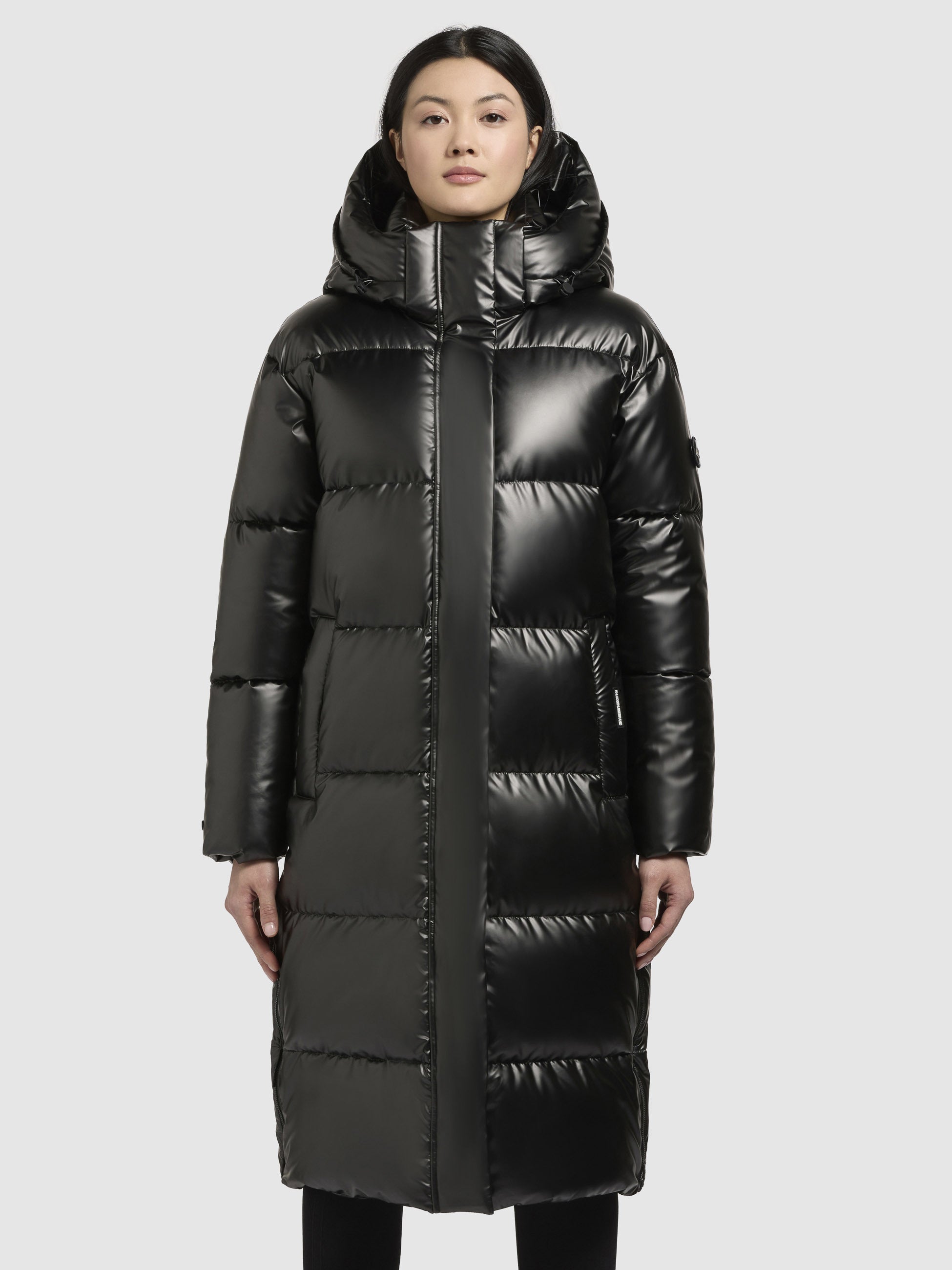 khujo-mantel-rachel-shiny-damen-knielanger-steppmantel-dunkelgrau-gl-nzend image 4