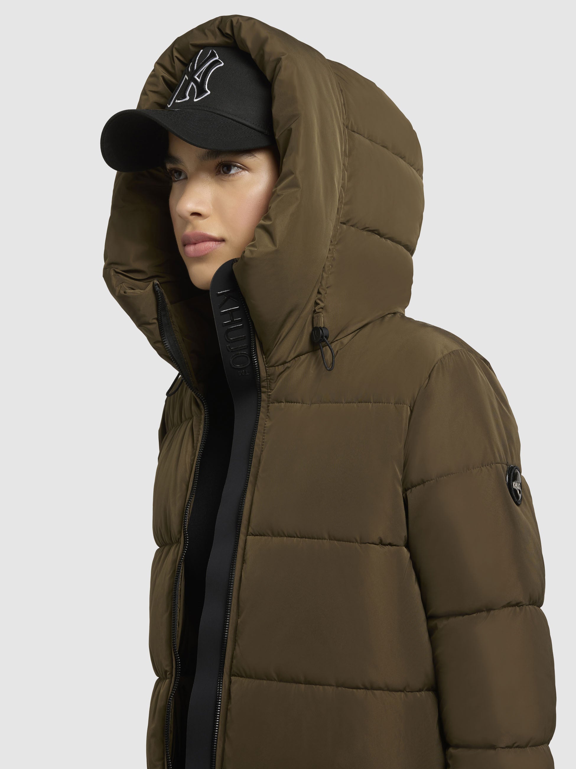 khujo-mantel-phia-damen-wintermantel-khaki-loose-fit image 7