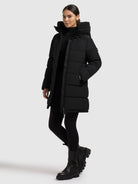 khujo-mantel-kelsi-black-kurzer-damen-steppmantel-mit-kunstfell image 6