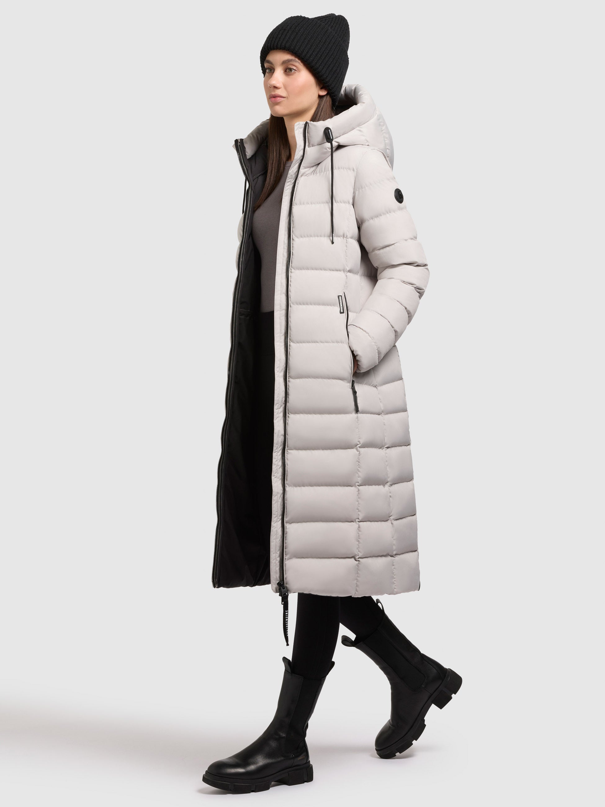 khujo-mantel-simmie-hellgrau-damen-steppmantel-knielang-regular-fit image 2