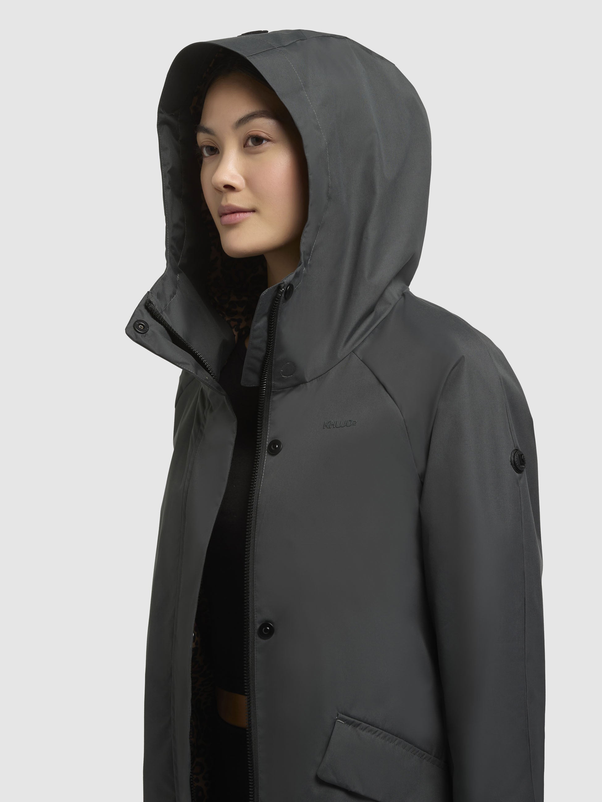 khujo-yeal-damen-kurzmantel-blaugrau-slim-fit image 7