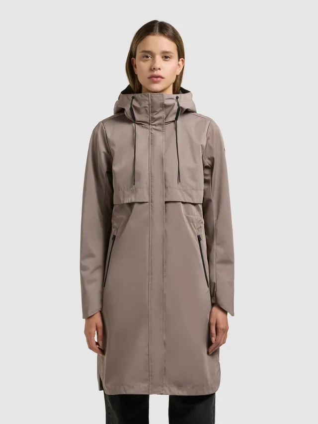 khujo-mantel-manao2-latte-brown-sommerparka-bergangsmantel-damen image 1
