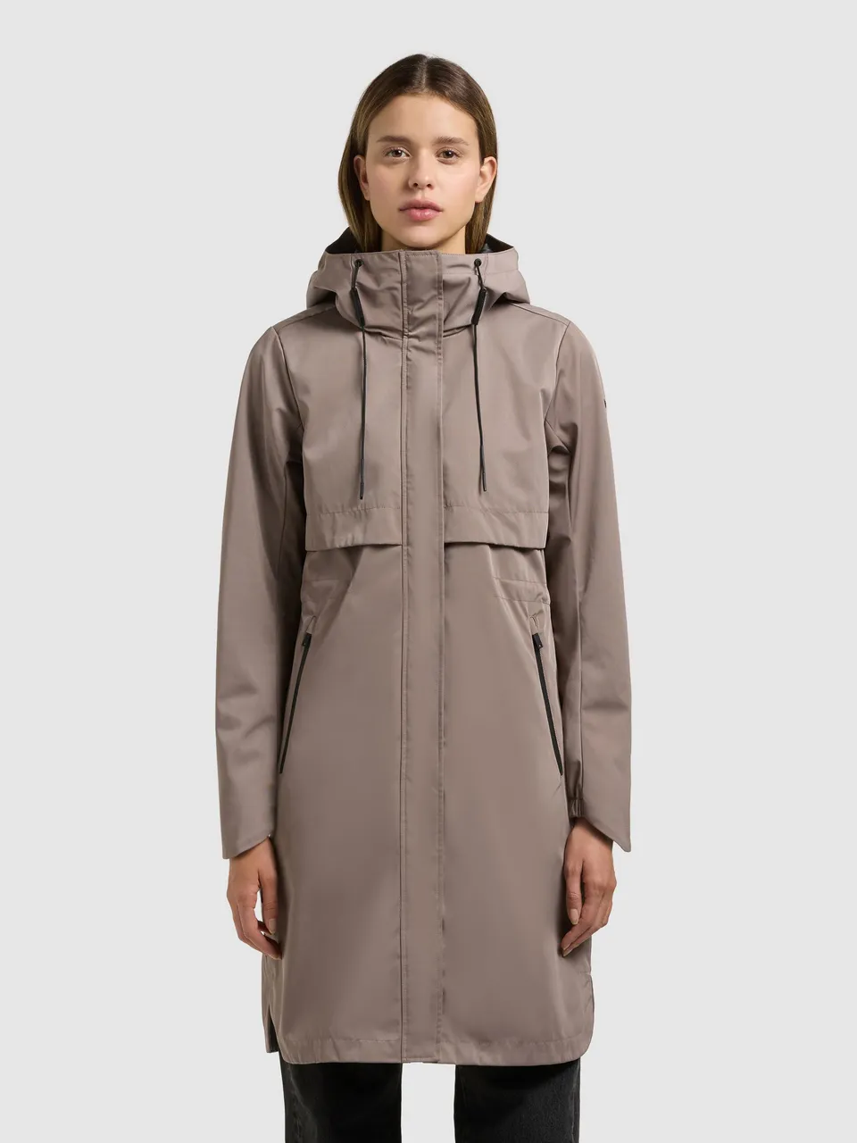 khujo-mantel-manao2-latte-brown-sommerparka-bergangsmantel-damen image 1