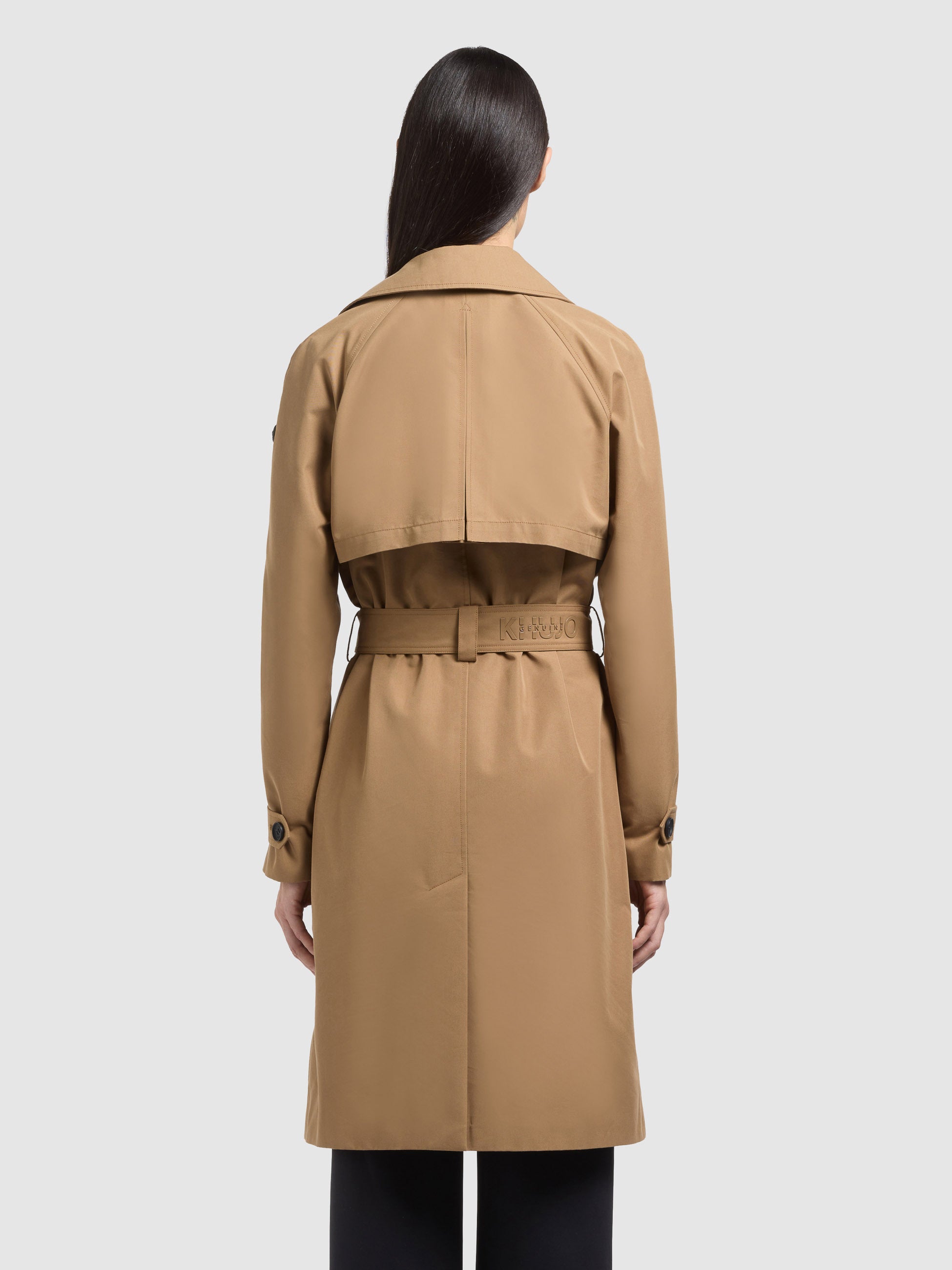 khujo-rula2-damen-mantel-mustard-trenchcoat-kurzmantel-mit-g-rtel image 3
