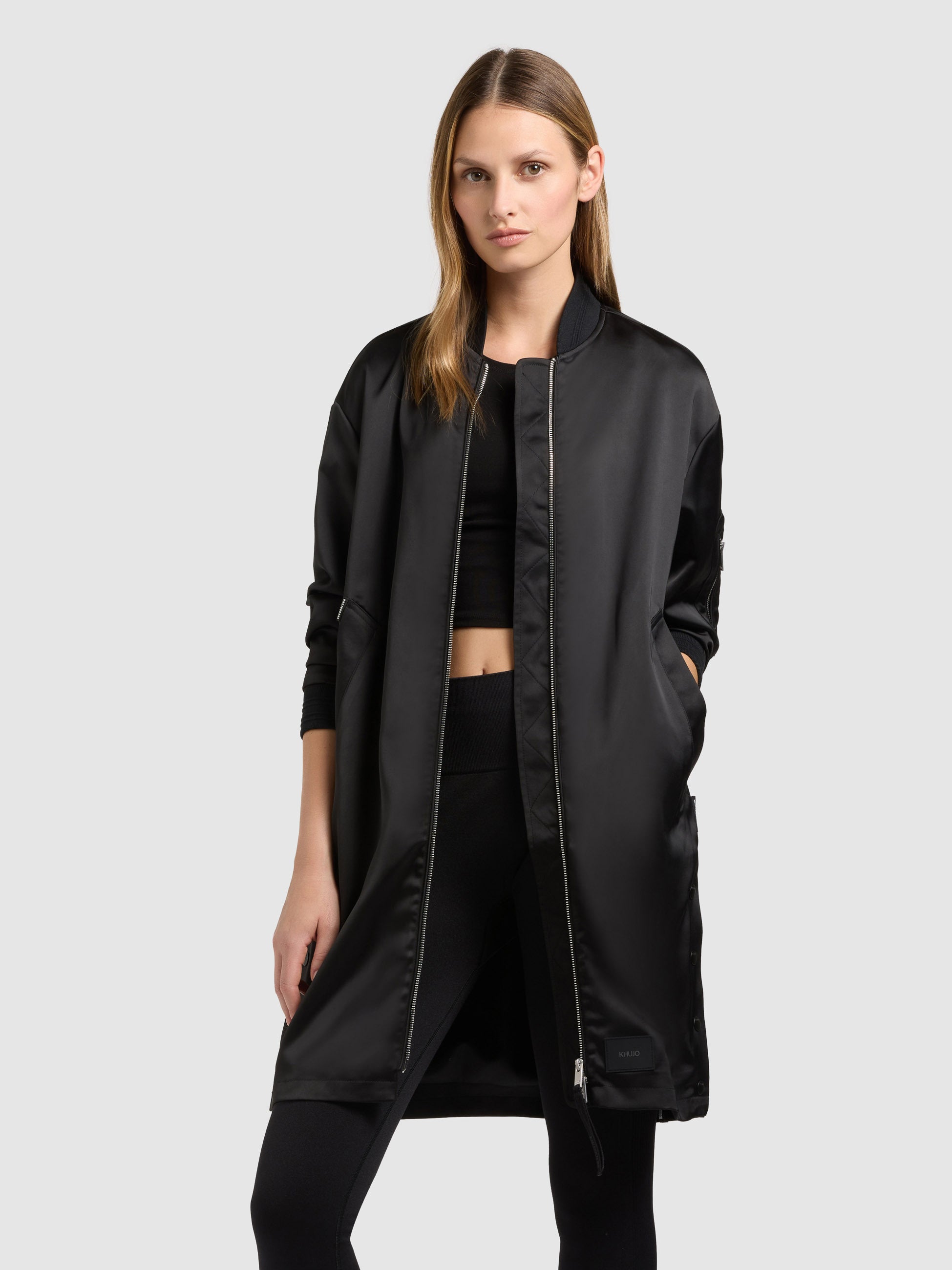 khujo-mantel-tindra-black-damen-blousonmantel-bomber-look image 4