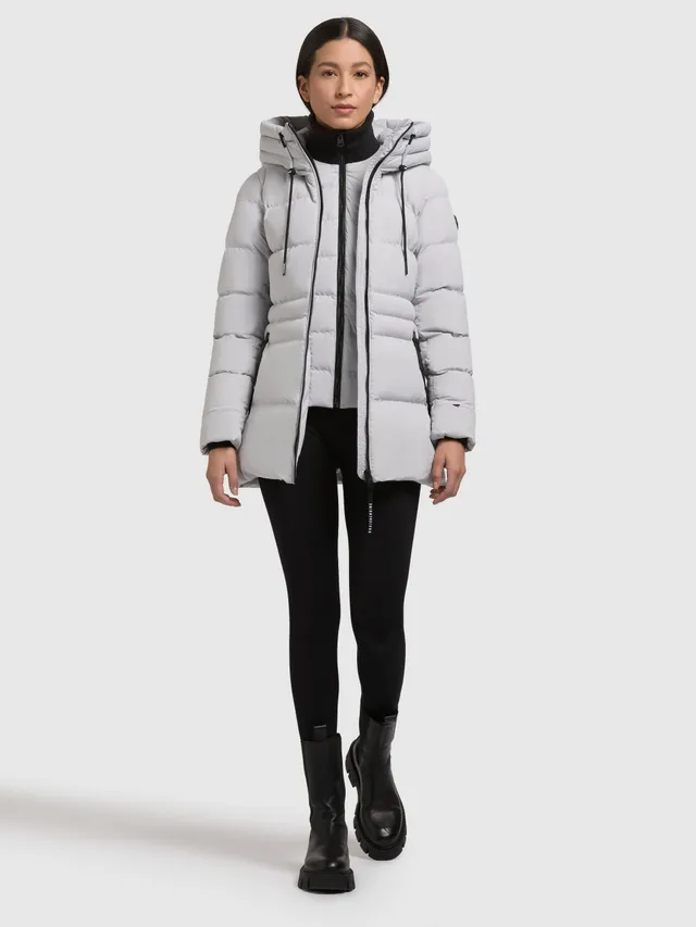 khujo-matla-damen-steppjacke-platinum-grey-slim-fit-winterjacke image 1