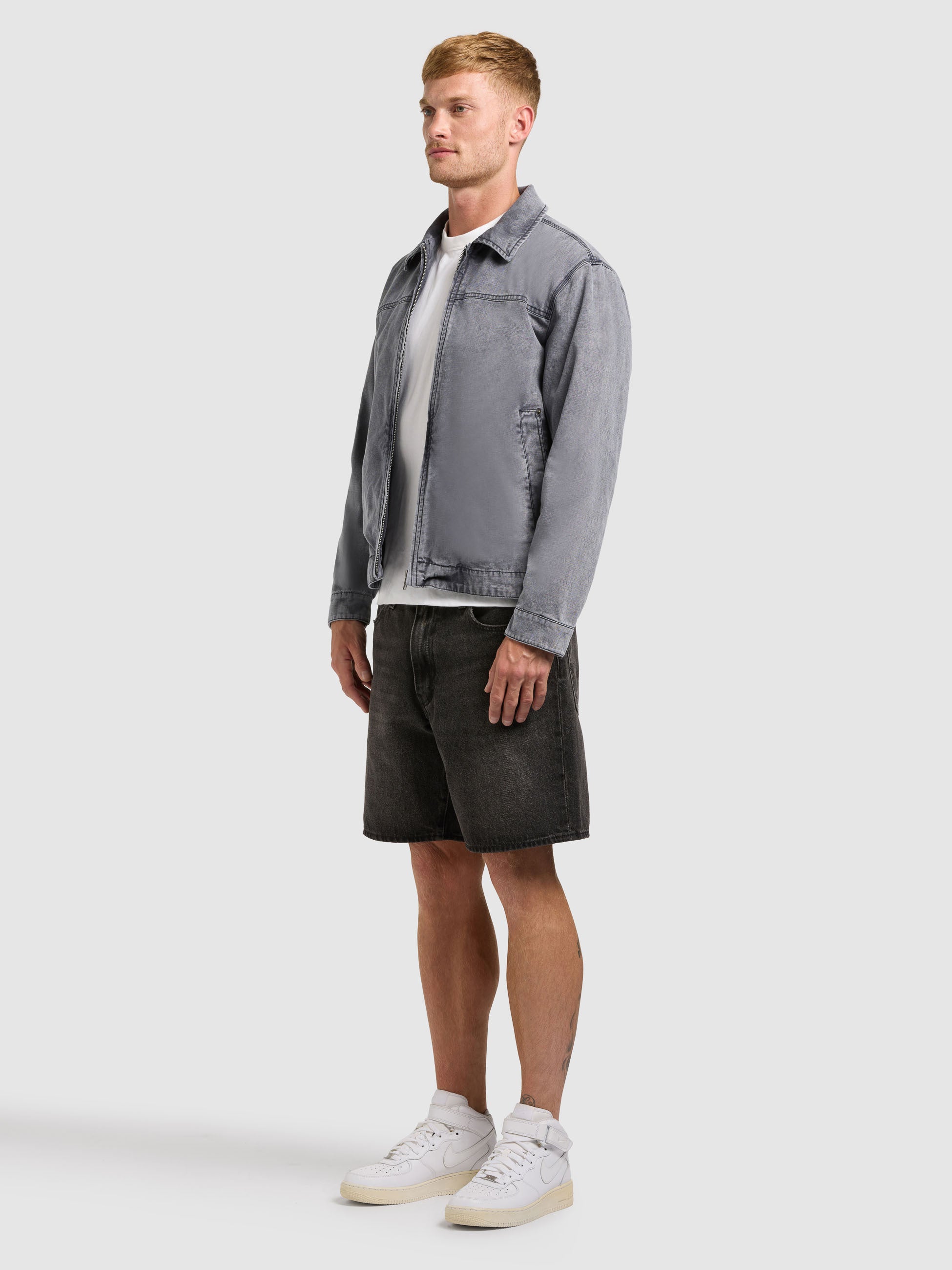 khujo-brave-damen-blousonjacke-oxford-blue-harrington-canvas image 2