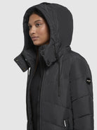 khujo-coat-hurce-damen-steppmantel-dark-gray-wadenlang image 7