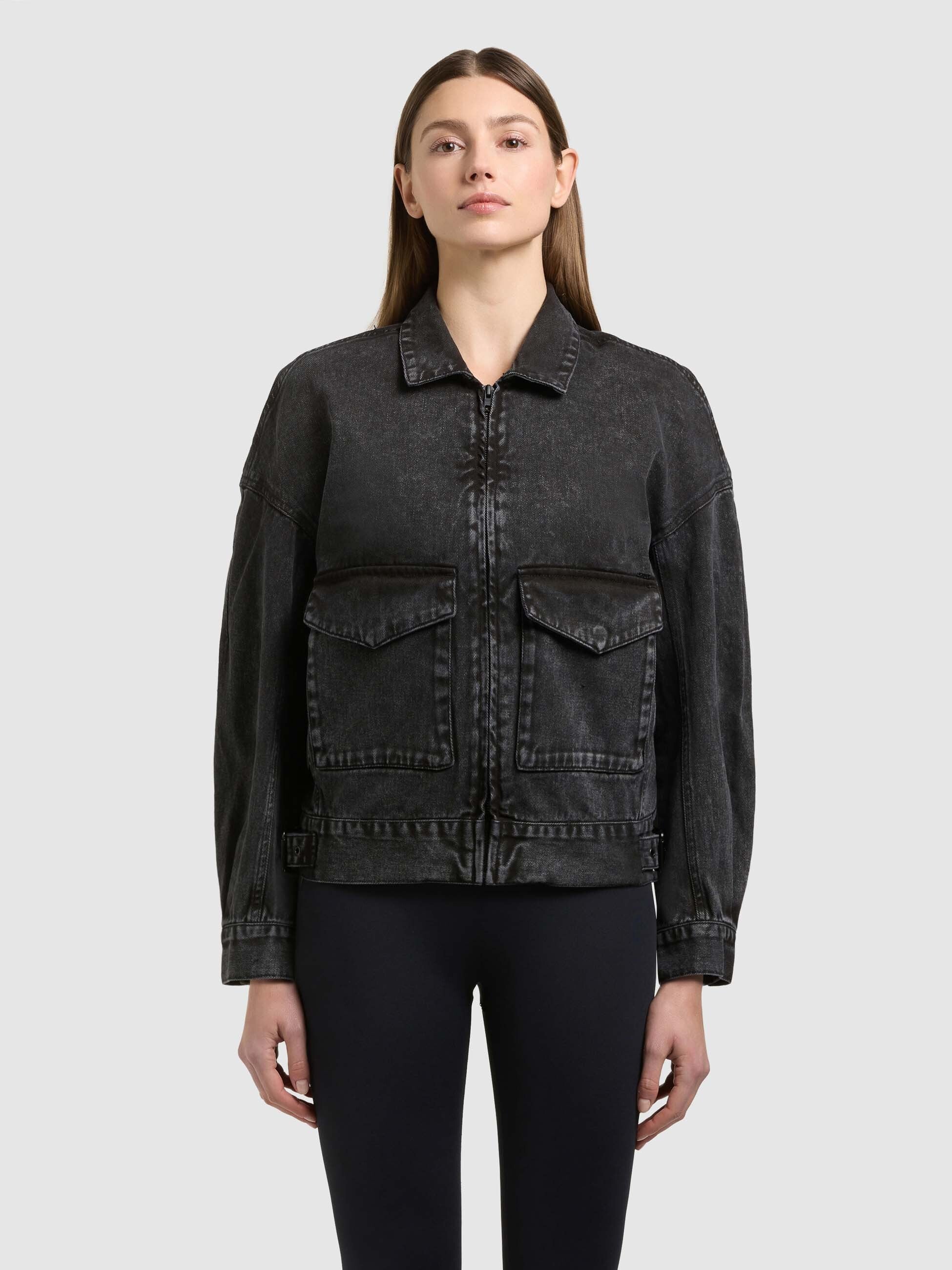 khujo-jacke-nelina-black-damen-jeansjacke-aus-baumwoll-denim image 4