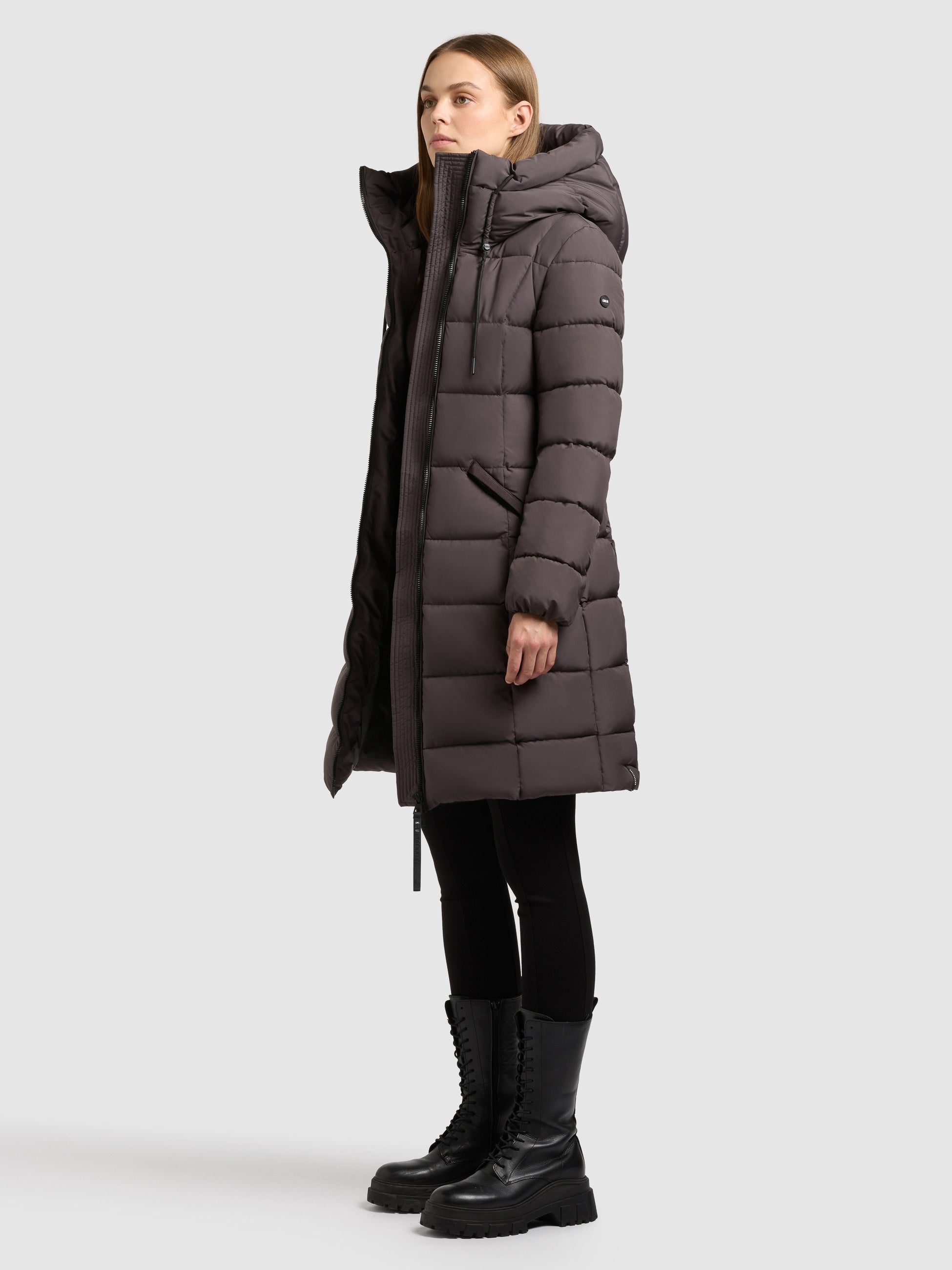 khujo-mantel-arlene-moody-plum-damen-steppmantel-slim-fit image 2
