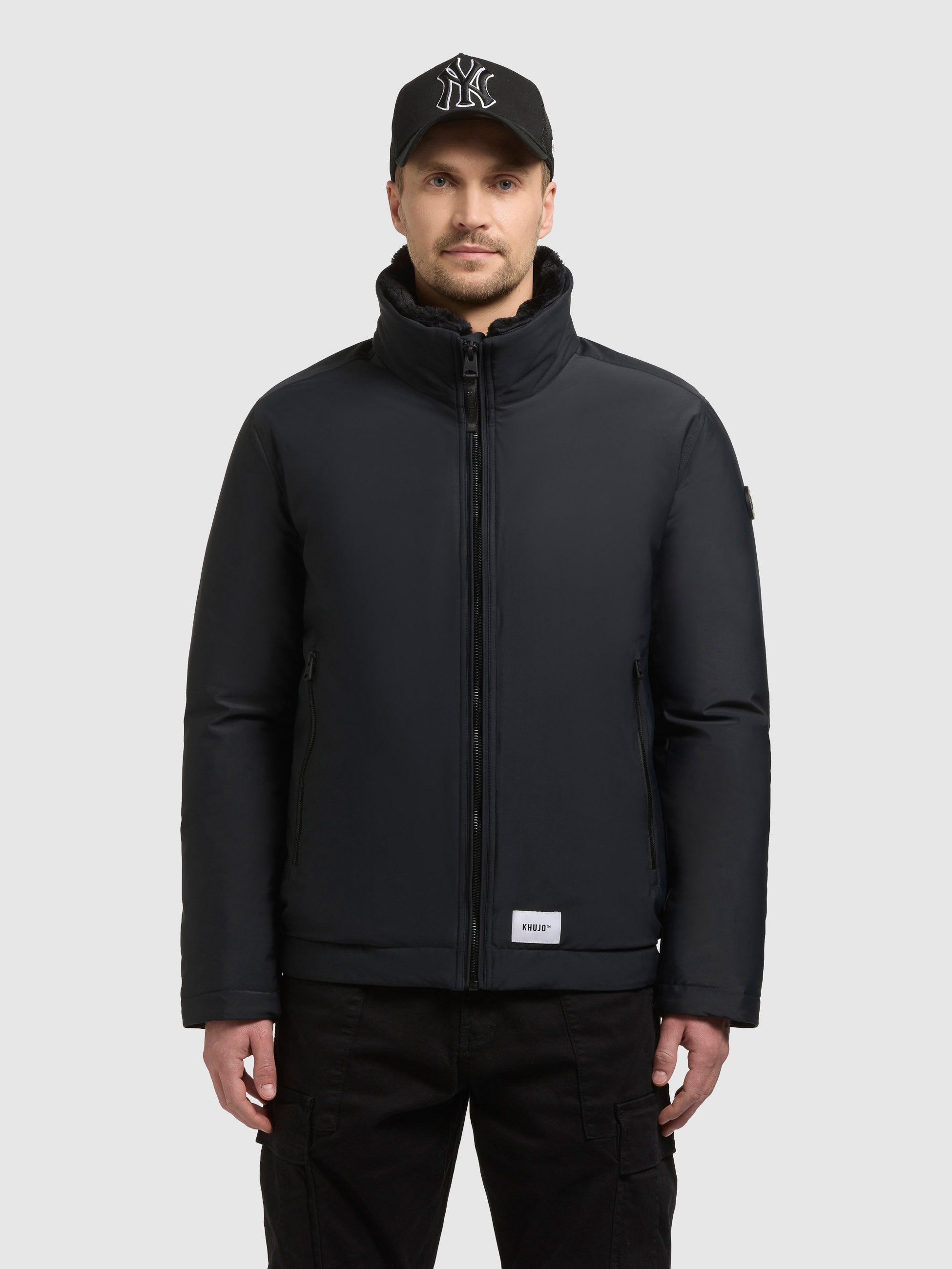 khujo-jacke-huey-obrage-grey-blousonjacke-mit-teddyfleece image 4