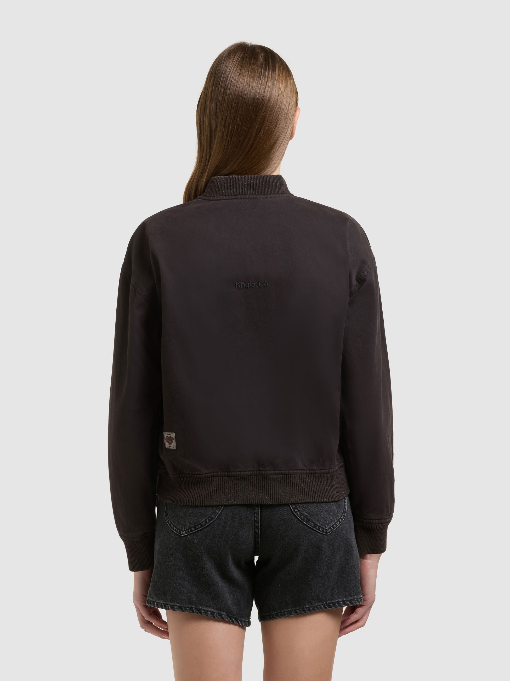 khujo-jacke-inie-black-blouson-damen-aus-baumwoll-twill image 3