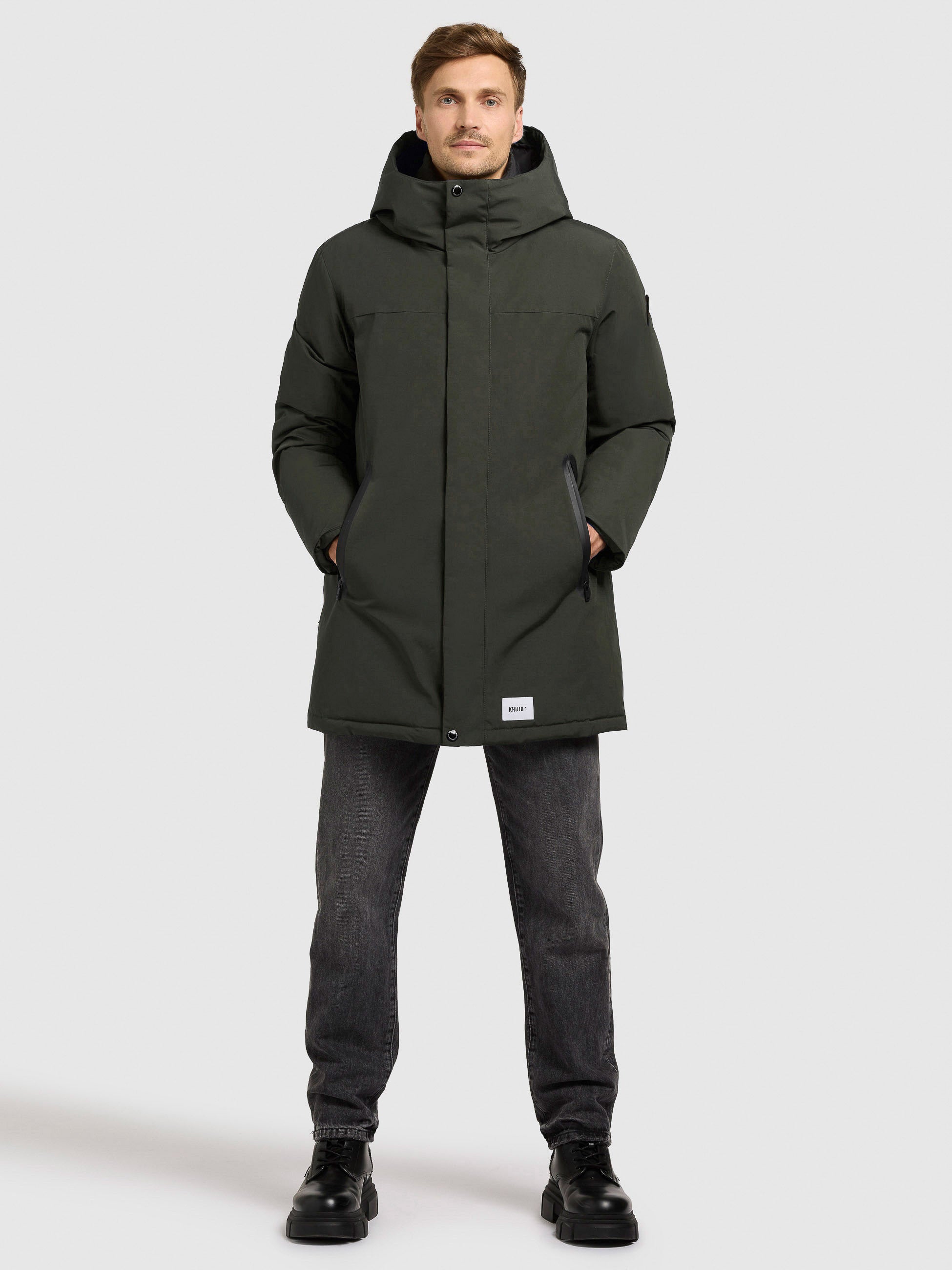 khujo-jacke-kann-dark-green-parka-wattiert image 2