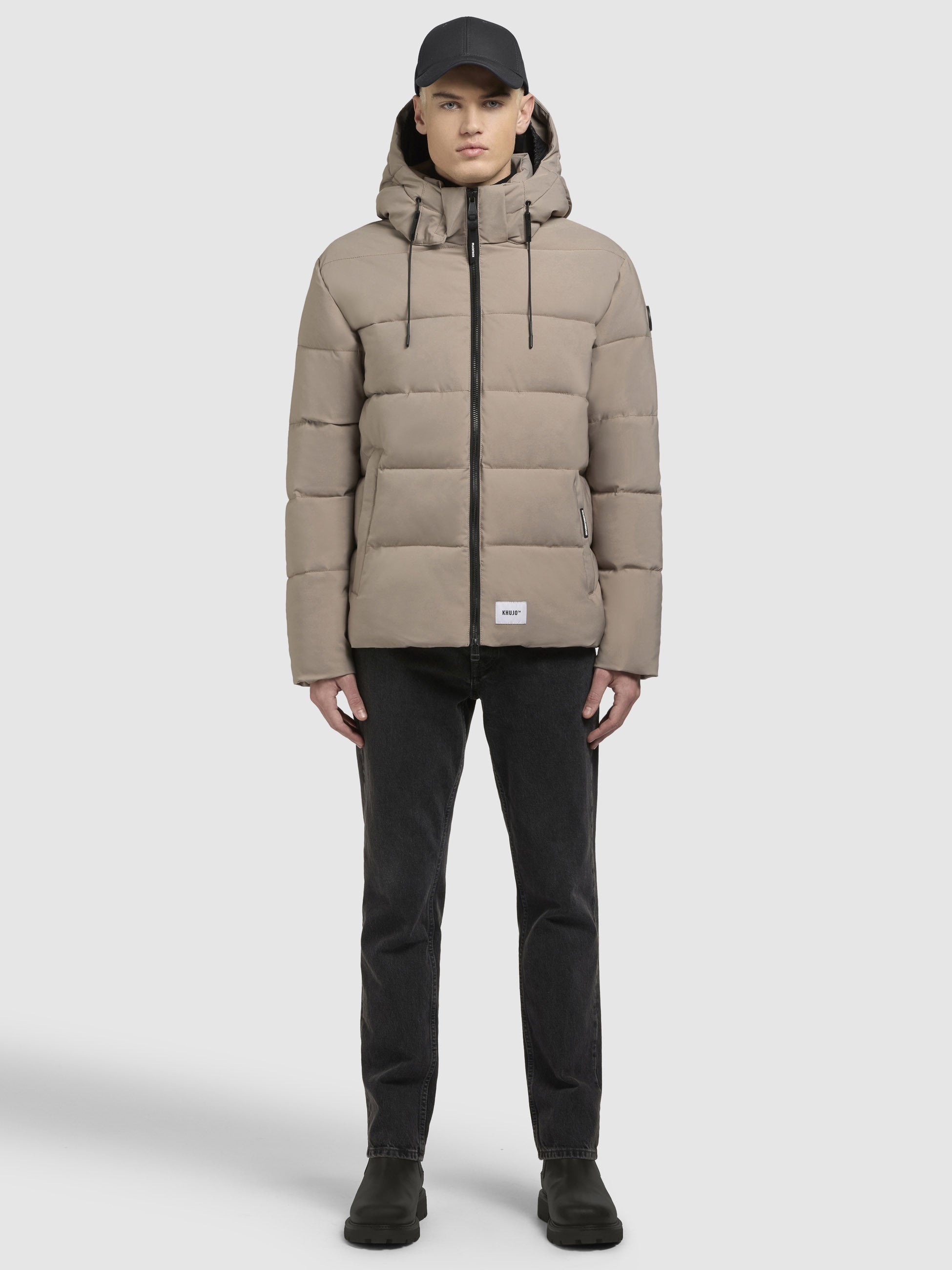 khujo-jacke-loga2-graubeige-damen-steppjacke image 1