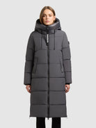 khujo-coat-nalu-steel-grey-knielanger-damen-steppmantel image 4