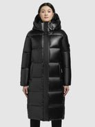 khujo-mantel-rachel-shiny-schwarz-steppmantel-knielang-regular-fit image 4